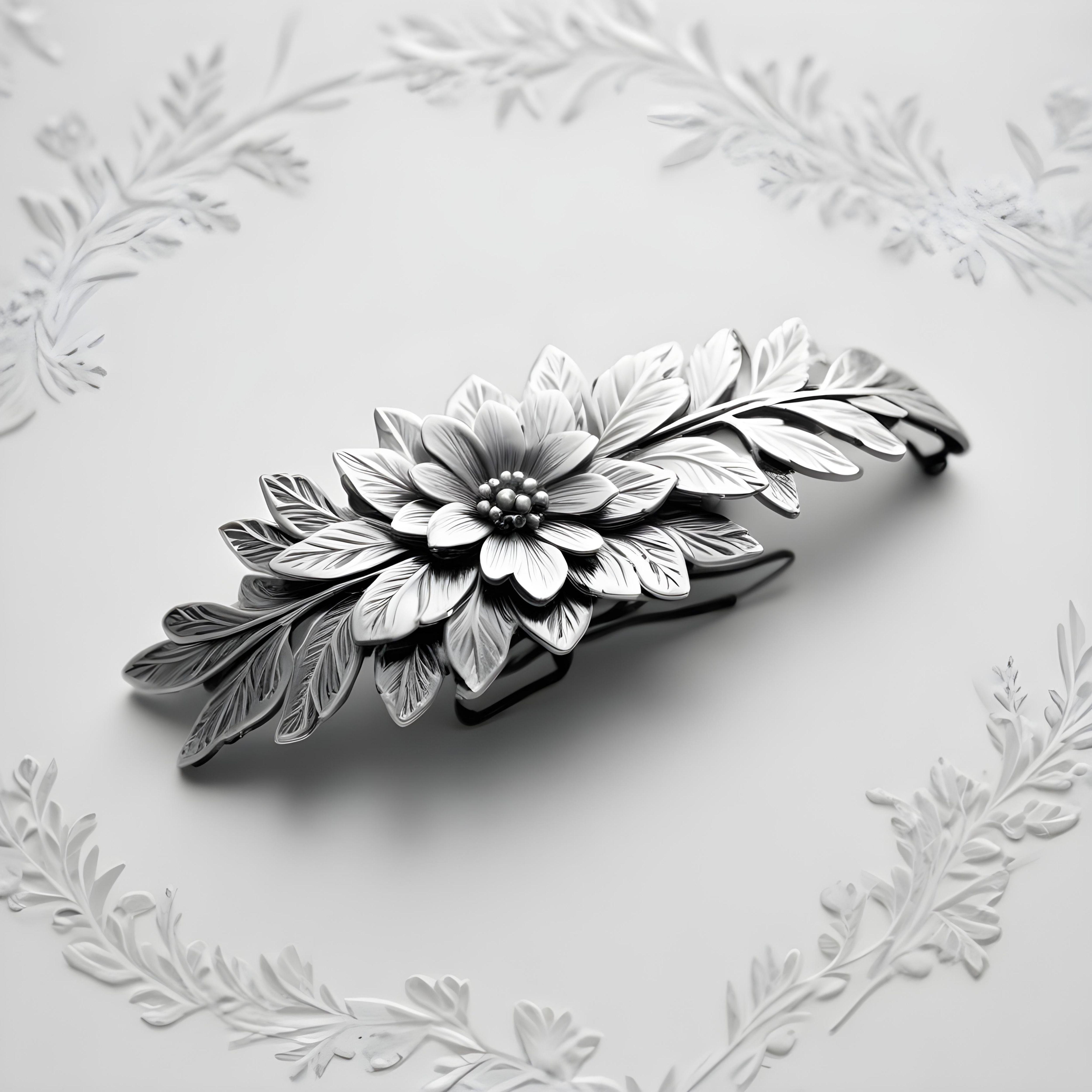 Elegant Decorative Hair Accessories and Luxury Jewelry Elements Isolated Background
