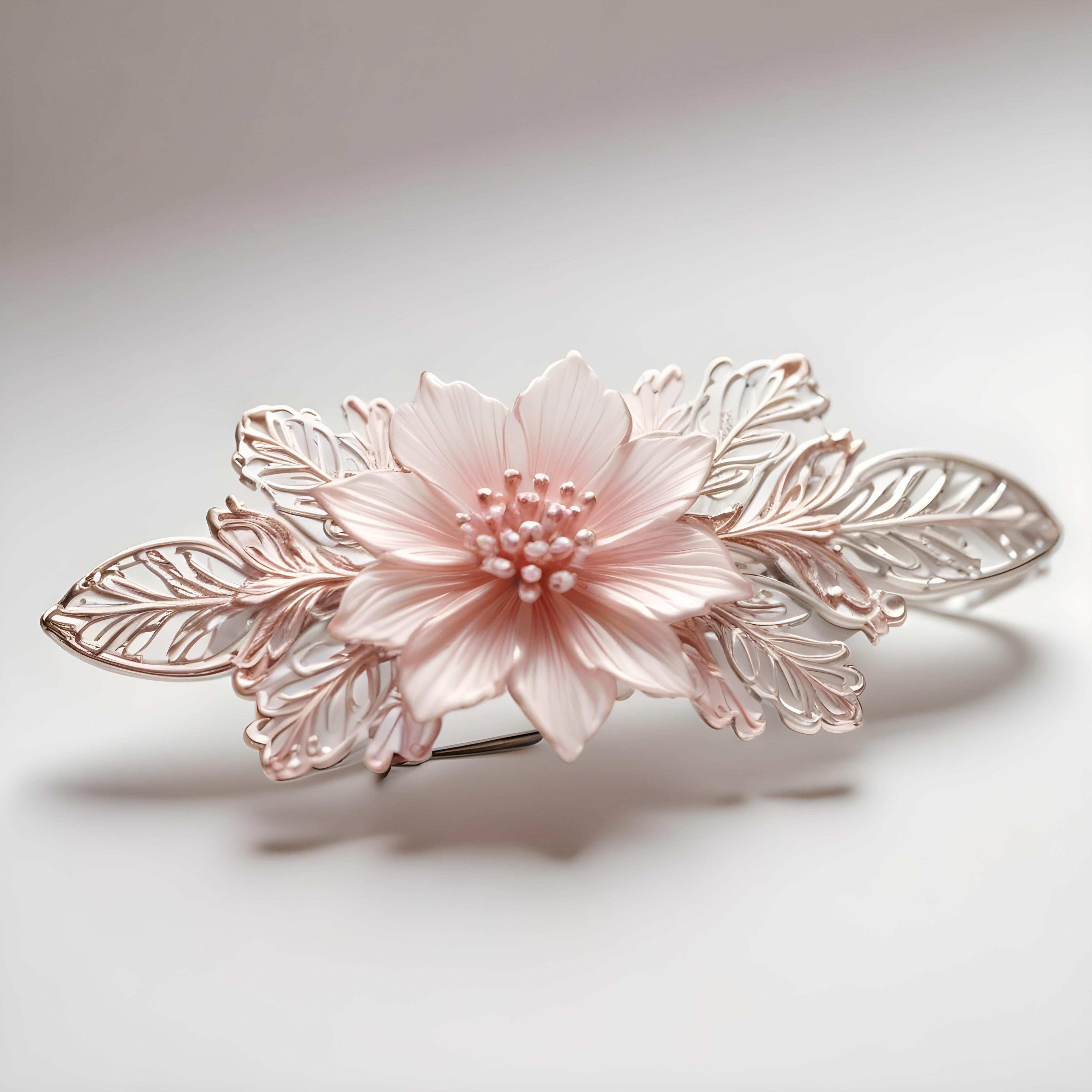 Elegant Decorative Hair Accessories and Luxury Jewelry Elements Isolated Background