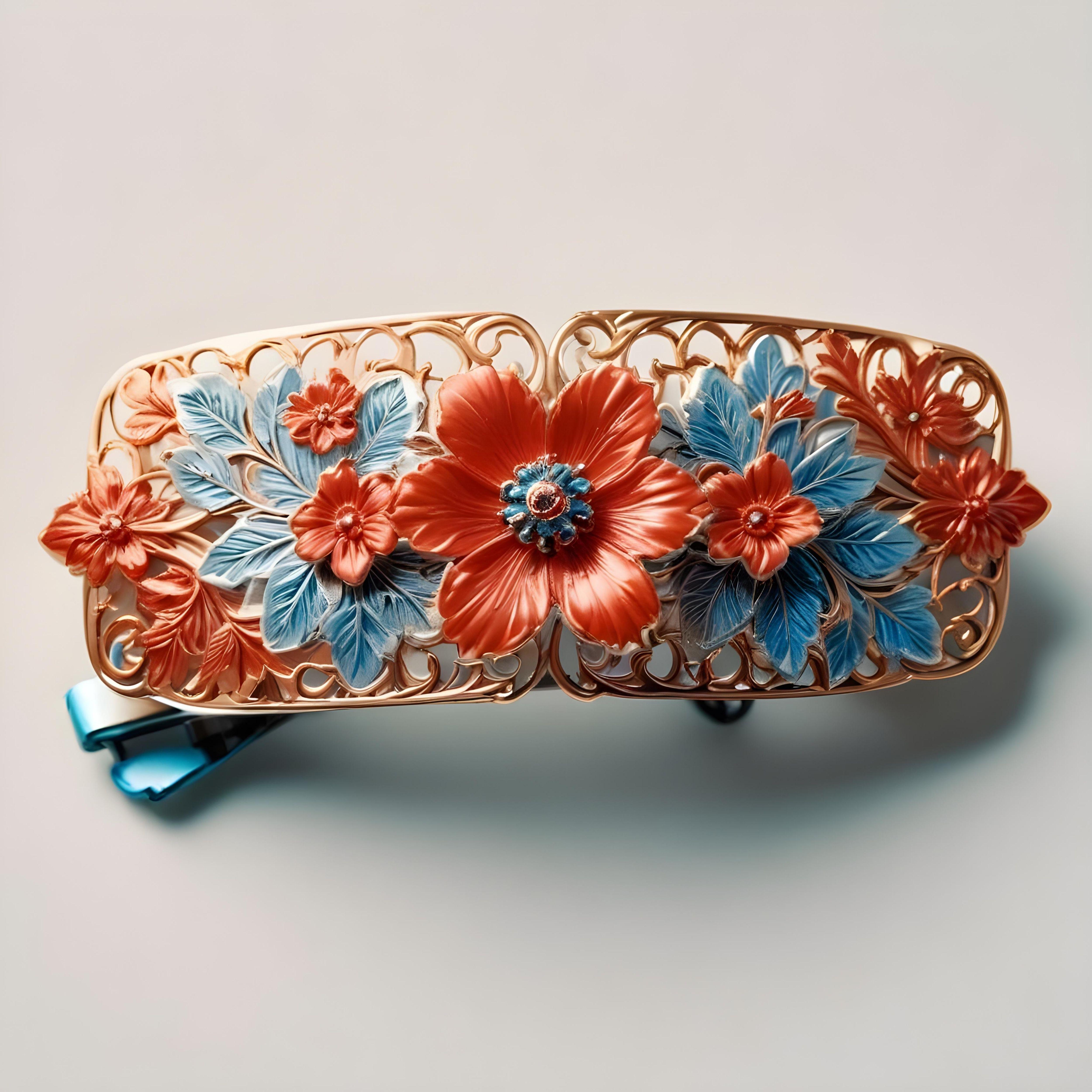 Elegant Decorative Hair Accessories and Luxury Jewelry Elements Isolated Background