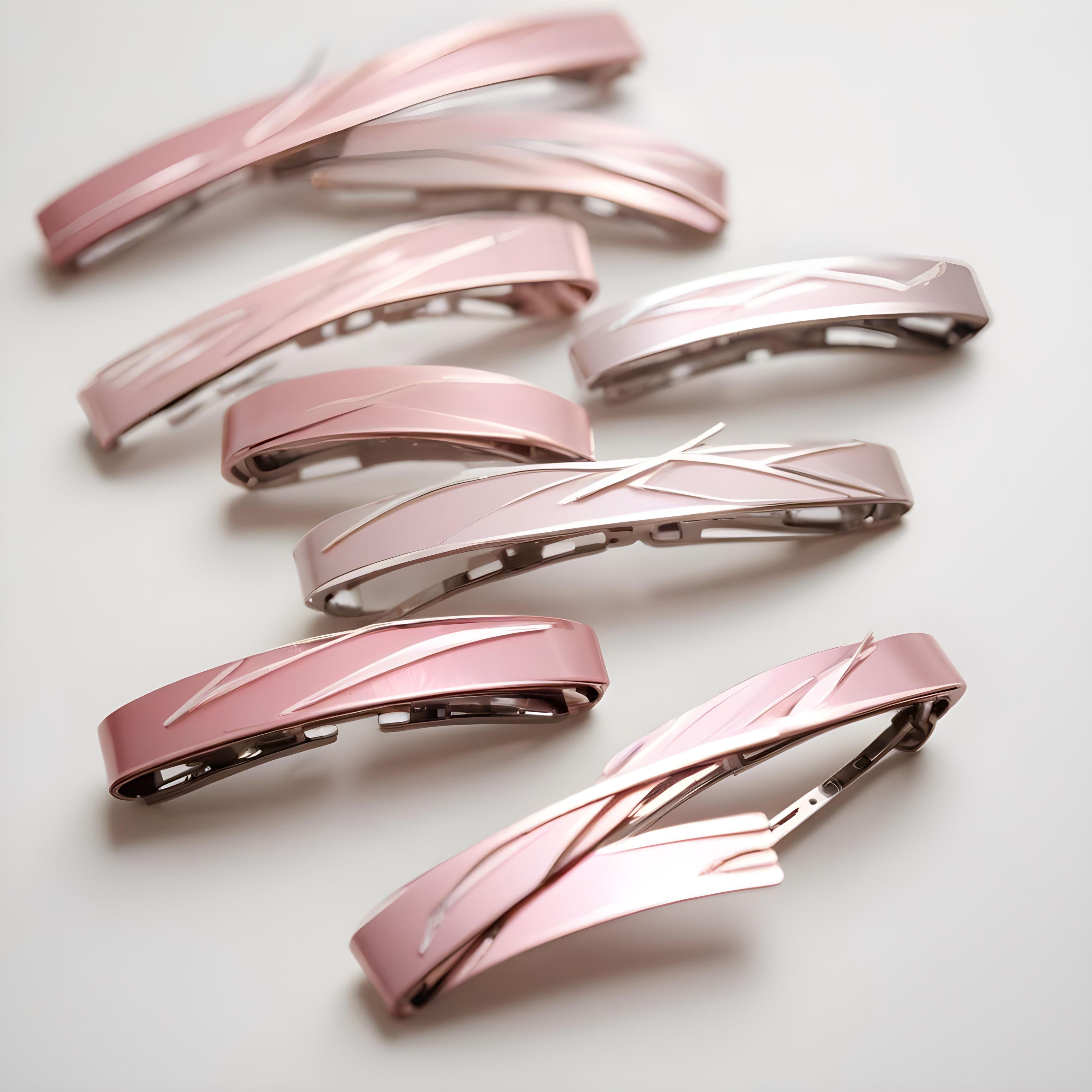 Elegant Decorative Hair Accessories and Luxury Jewelry Elements Isolated Background
