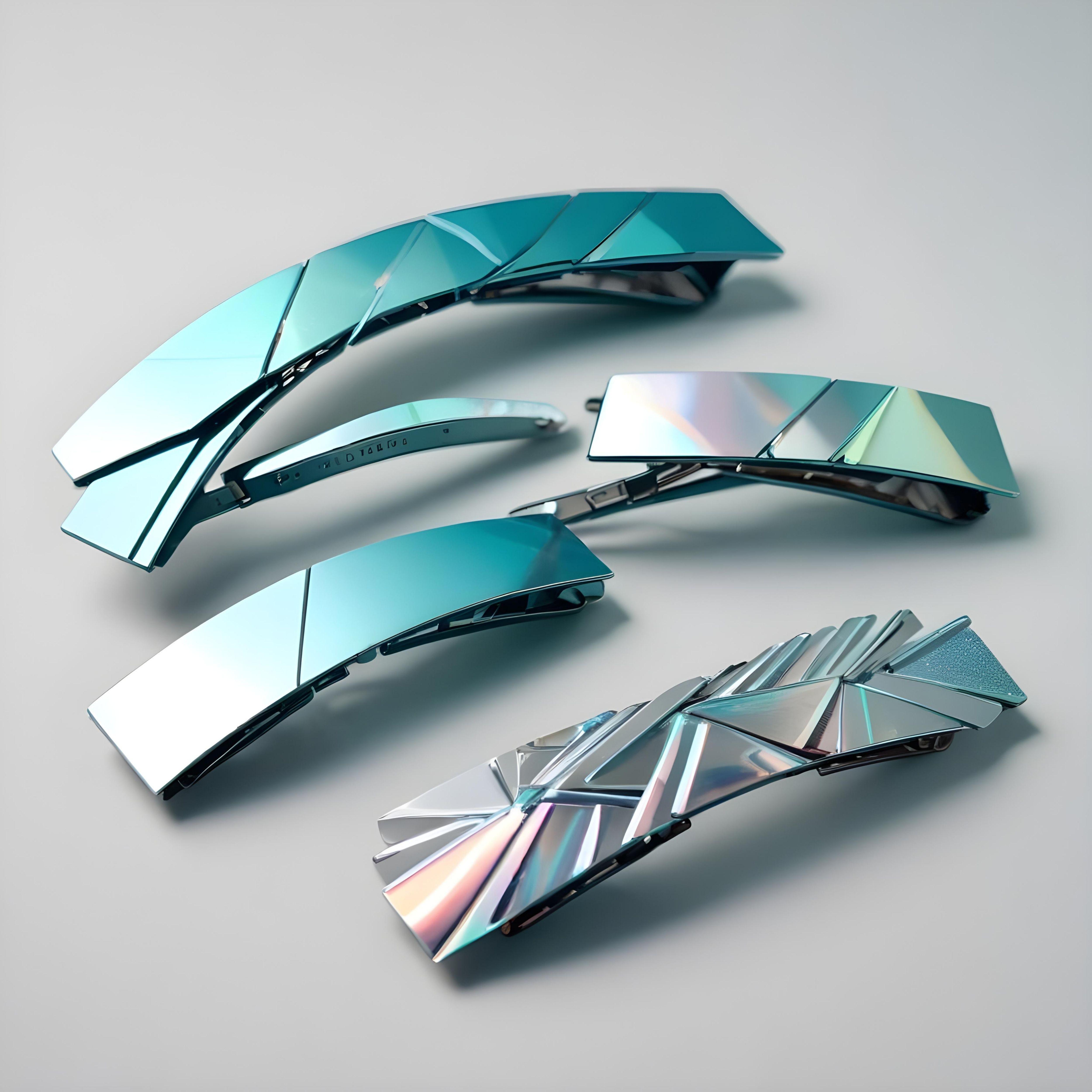 Elegant Decorative Hair Accessories and Luxury Jewelry Elements Isolated Background