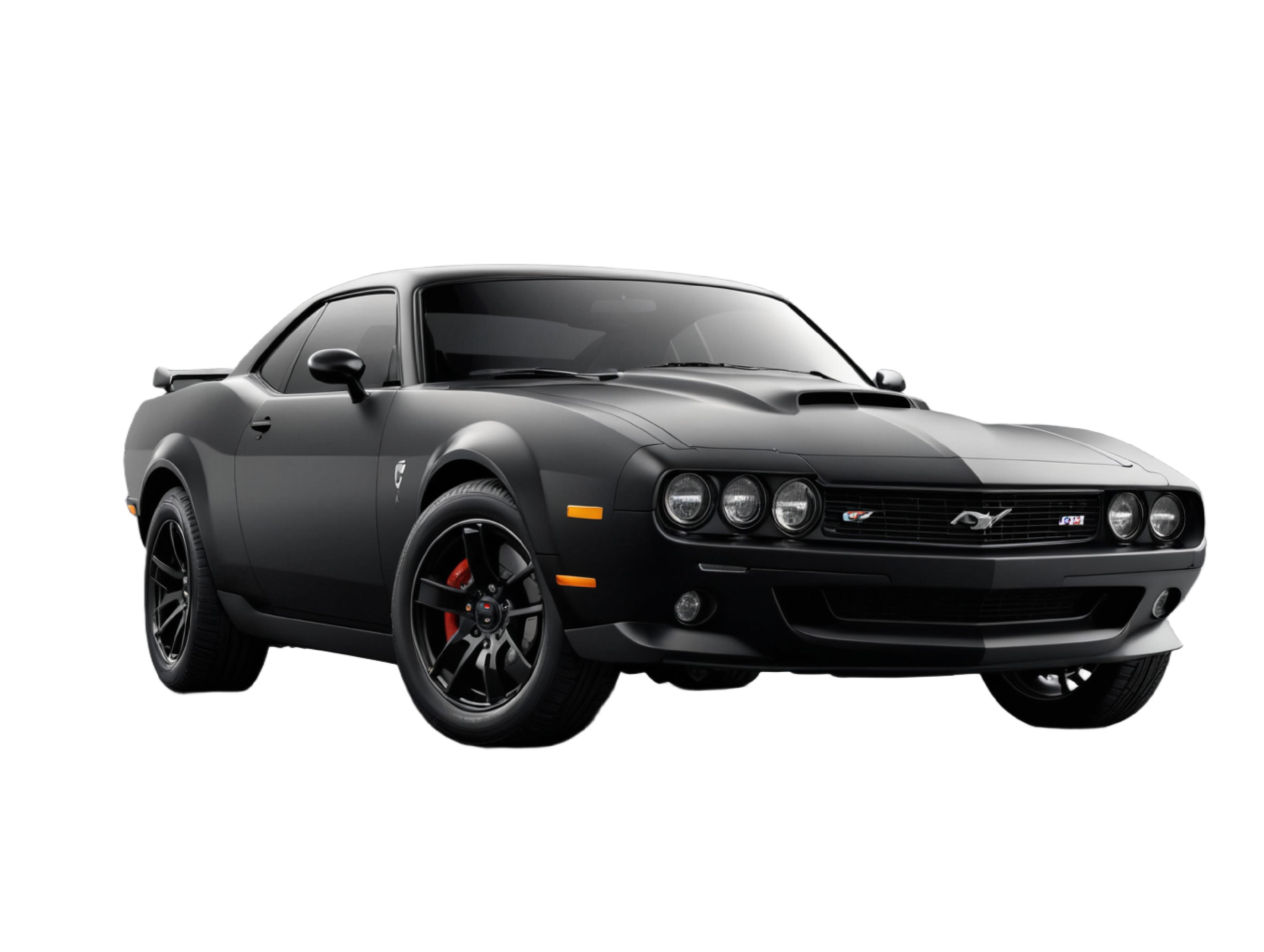 Luxury Black Sports Car Isolated on White Background