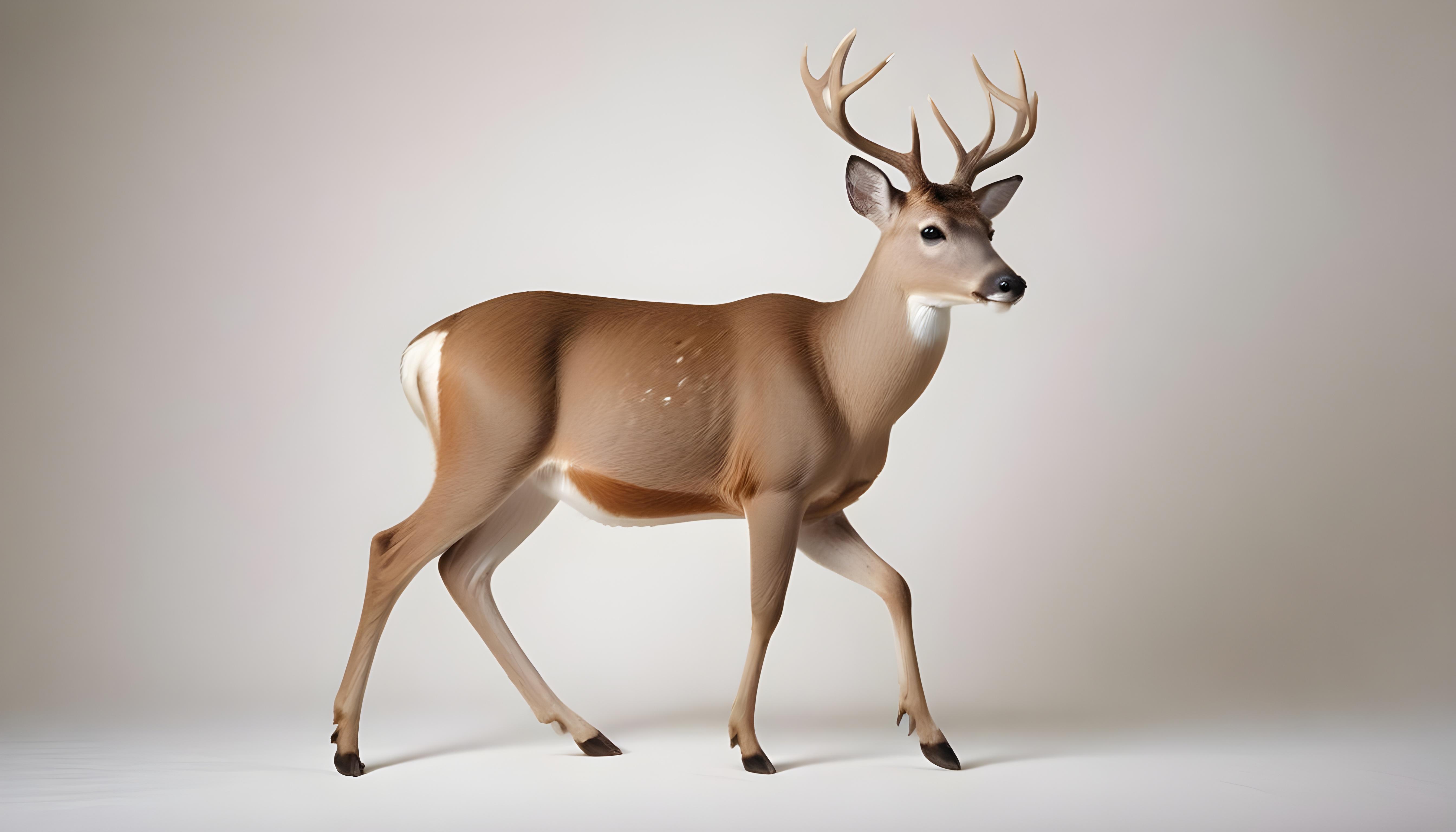 Majestic Deer Wildlife Portrait in Natural Forest Environment