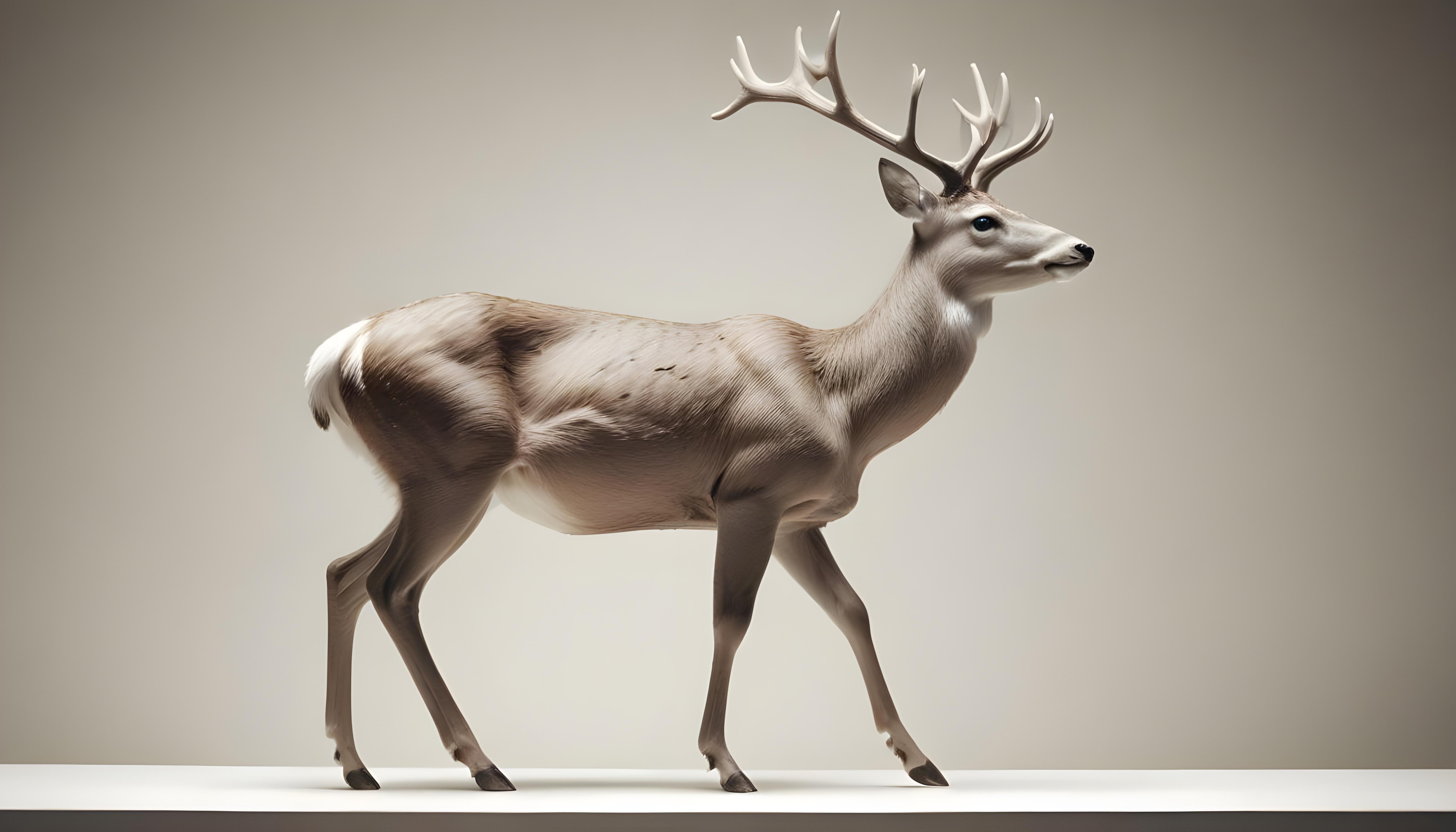 Majestic Deer Wildlife Portrait in Natural Forest Environment