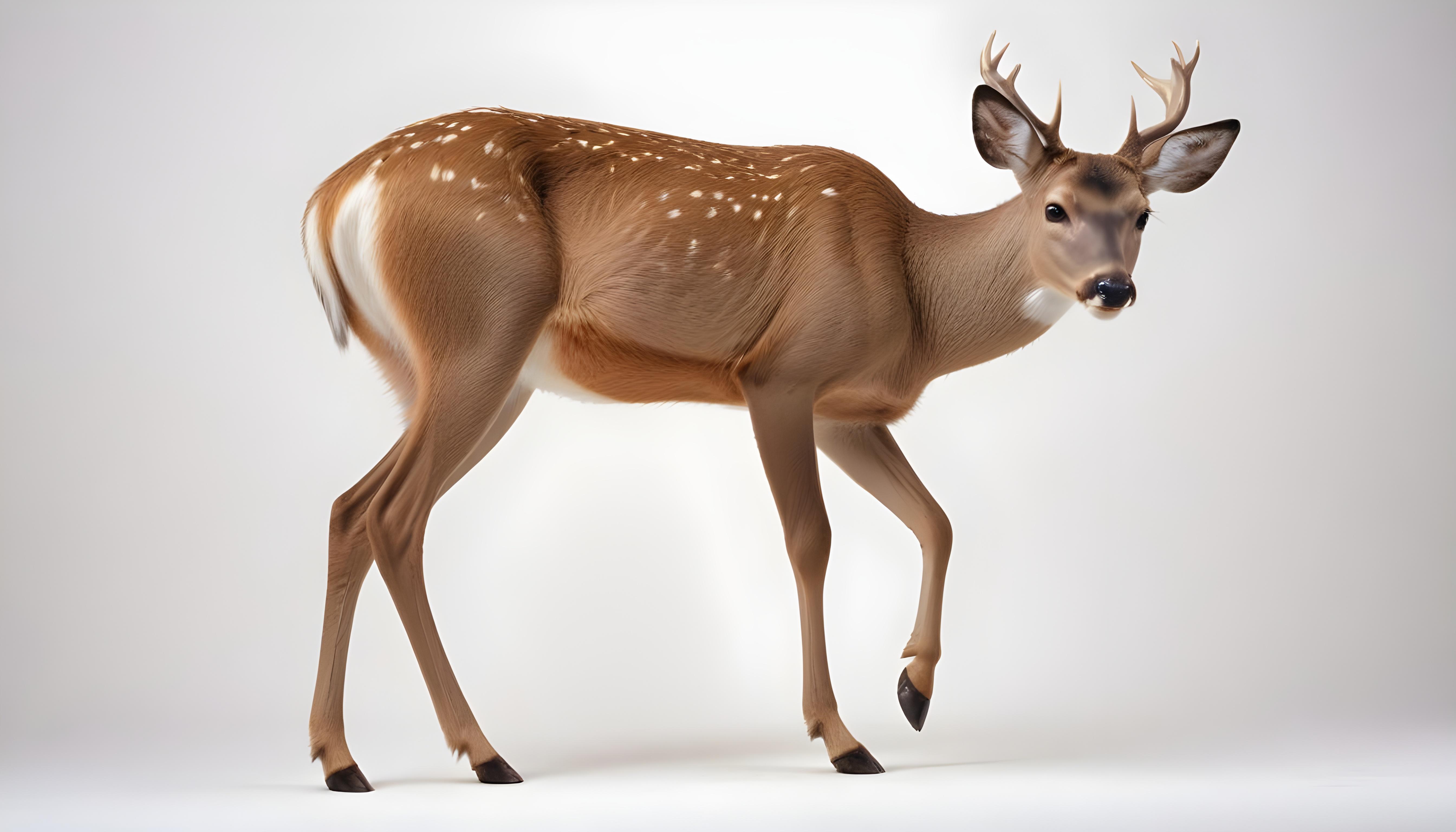 Majestic Deer Wildlife Portrait in Natural Forest Environment
