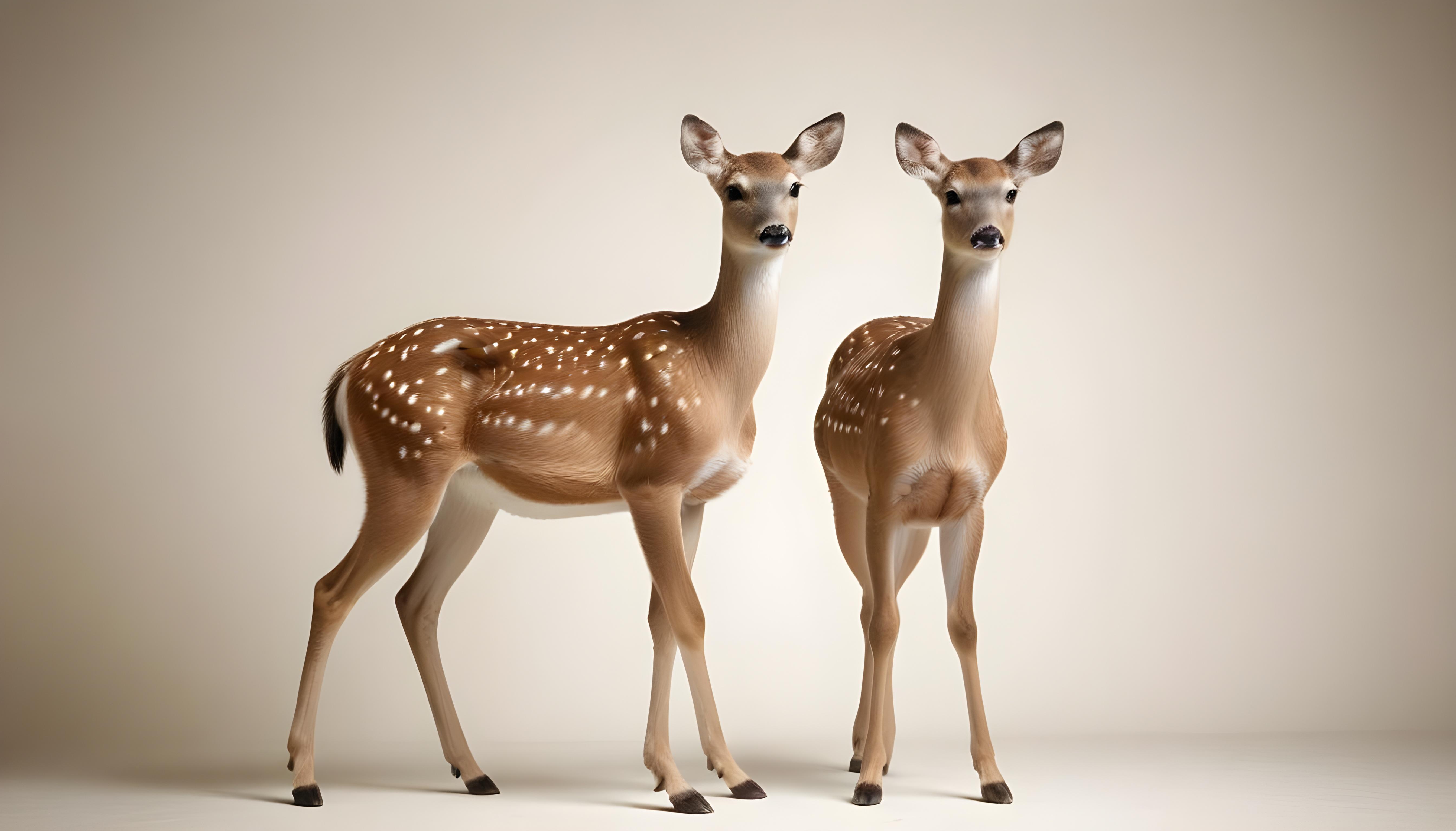 Majestic Deer Wildlife Portrait in Natural Forest Environment