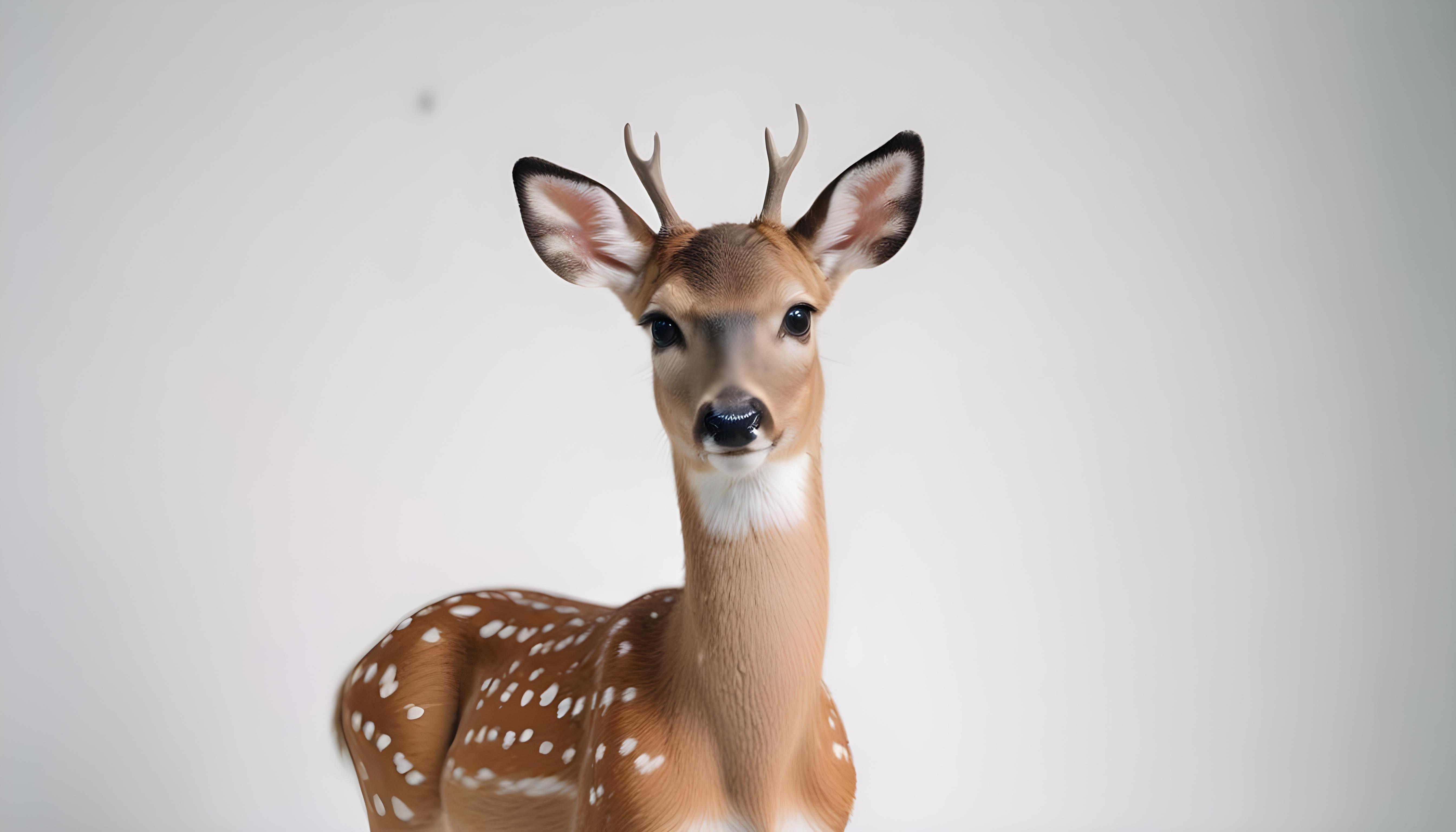 Majestic Deer Wildlife Portrait in Natural Forest Environment