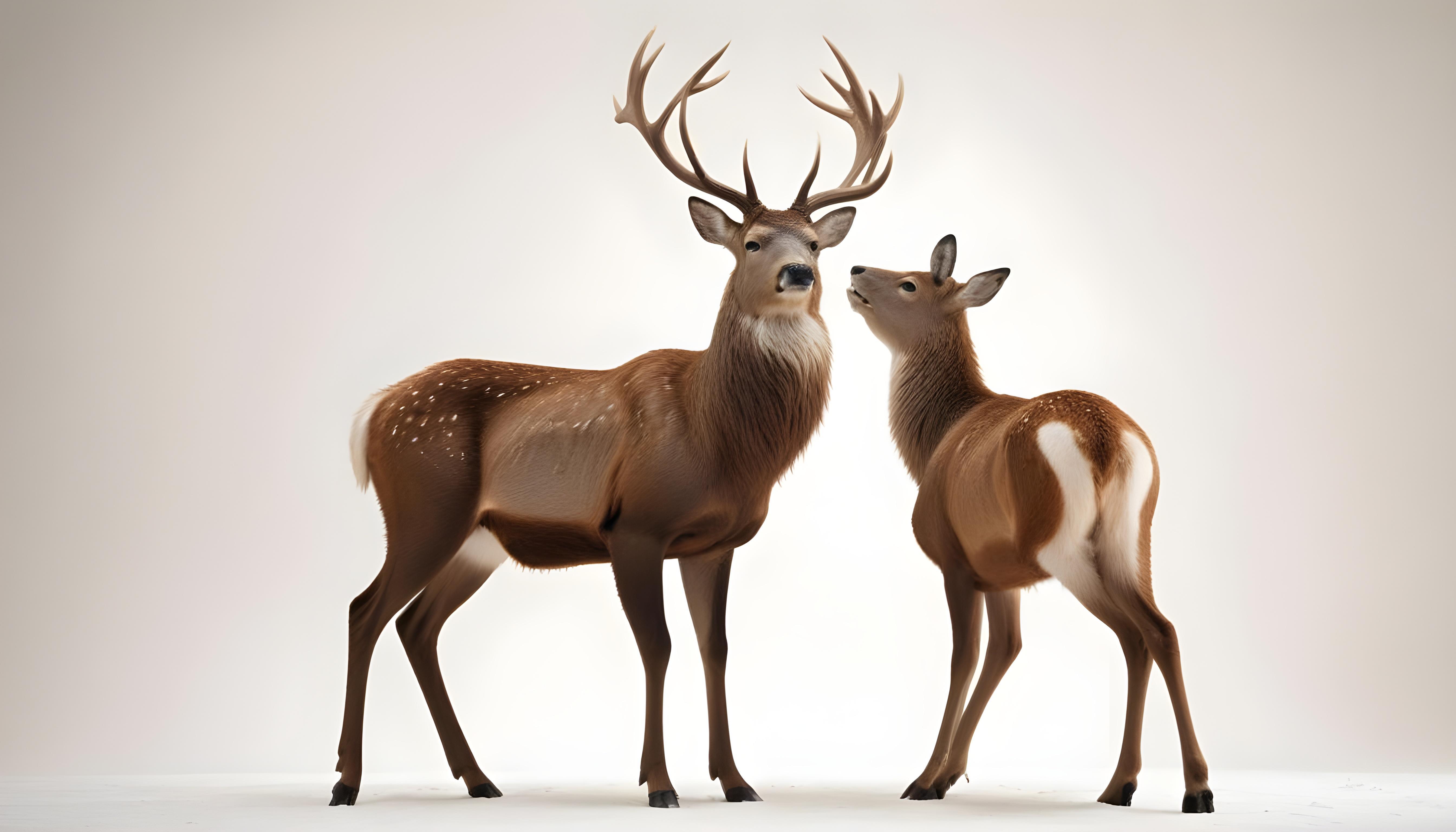 Majestic Deer Wildlife Portrait in Natural Forest Environment