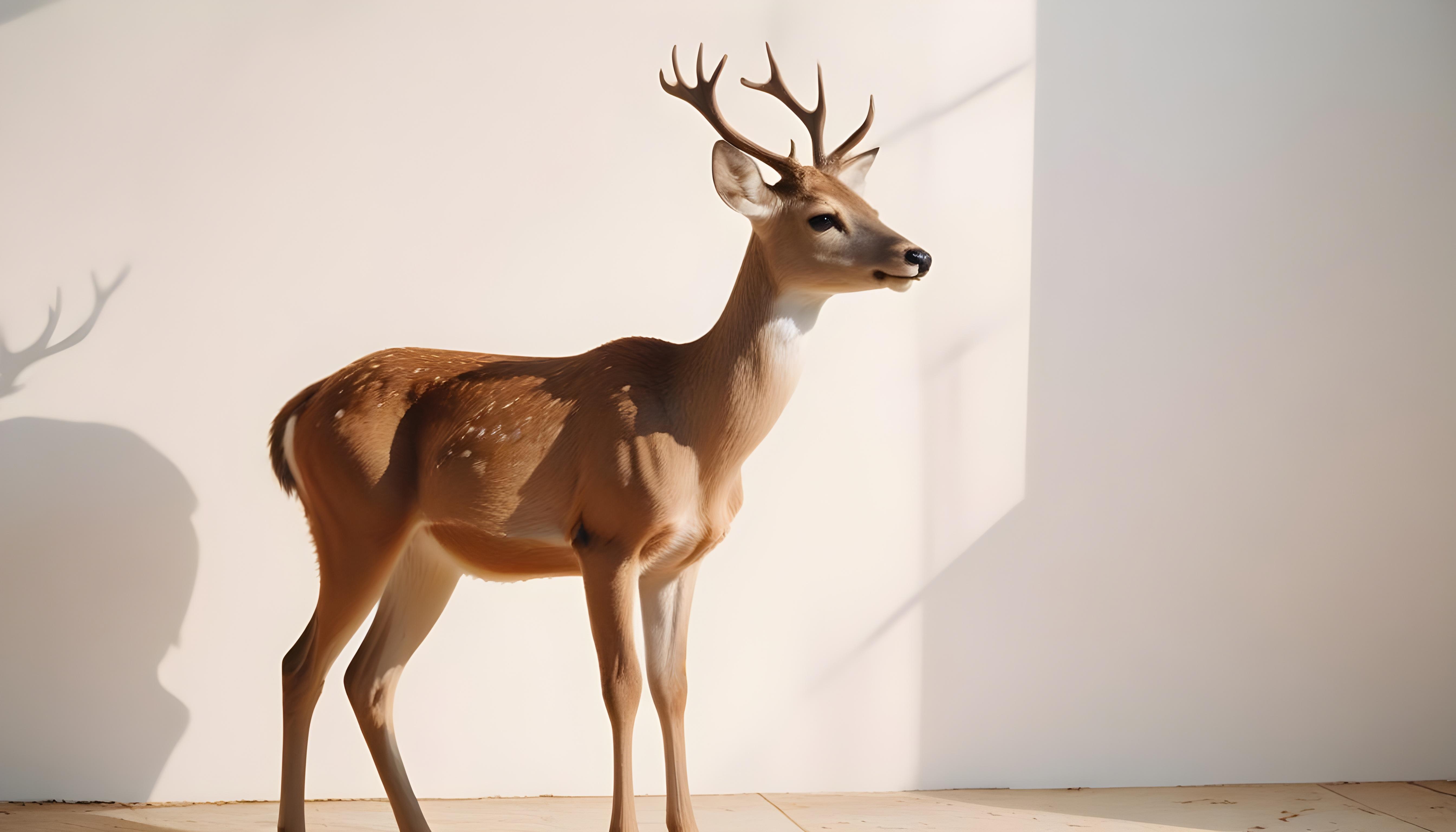 Majestic Deer Wildlife Portrait in Natural Forest Environment