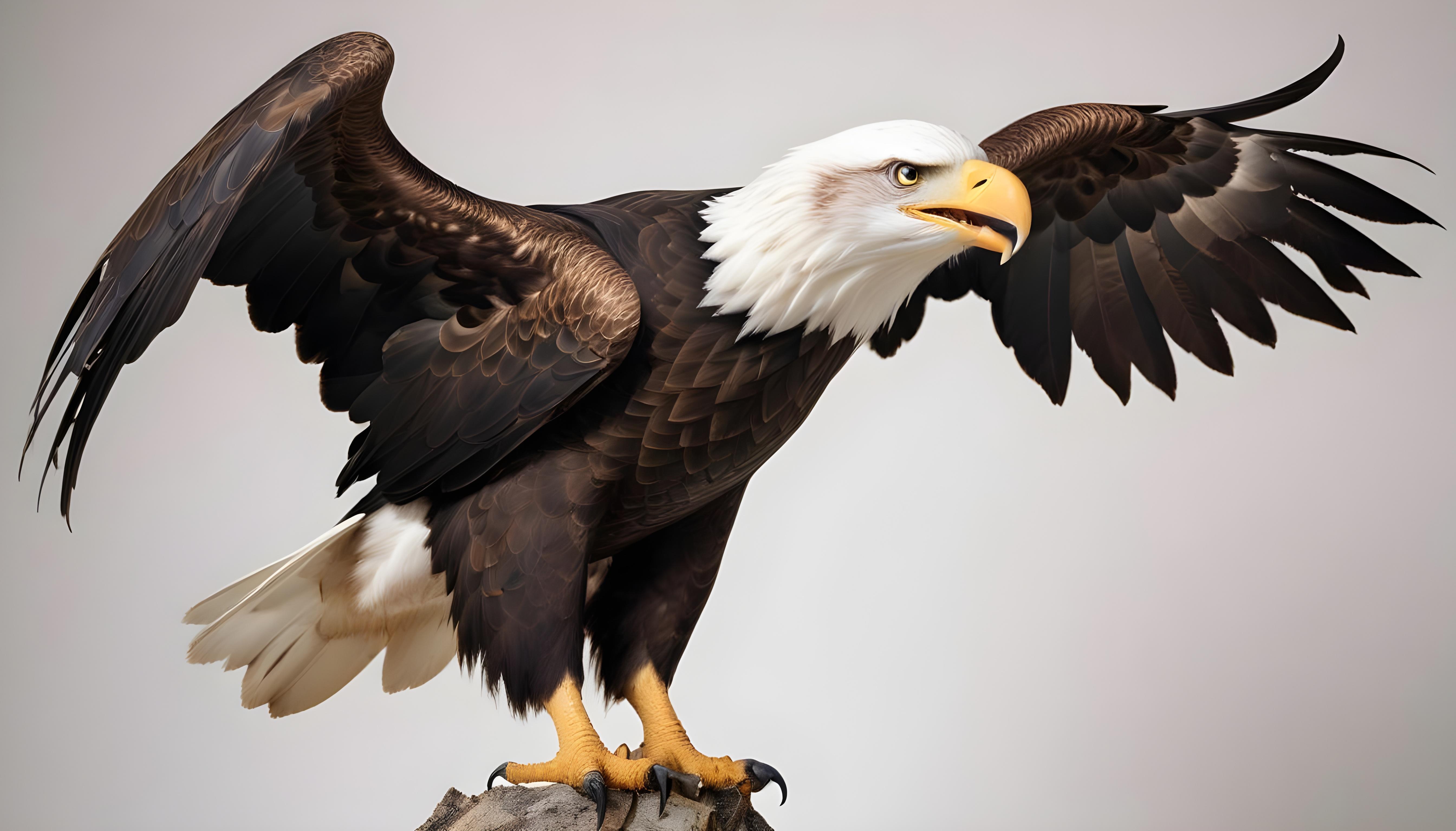 Majestic Eagle Bird of Prey Wildlife Portrait Isolated on Natural Background