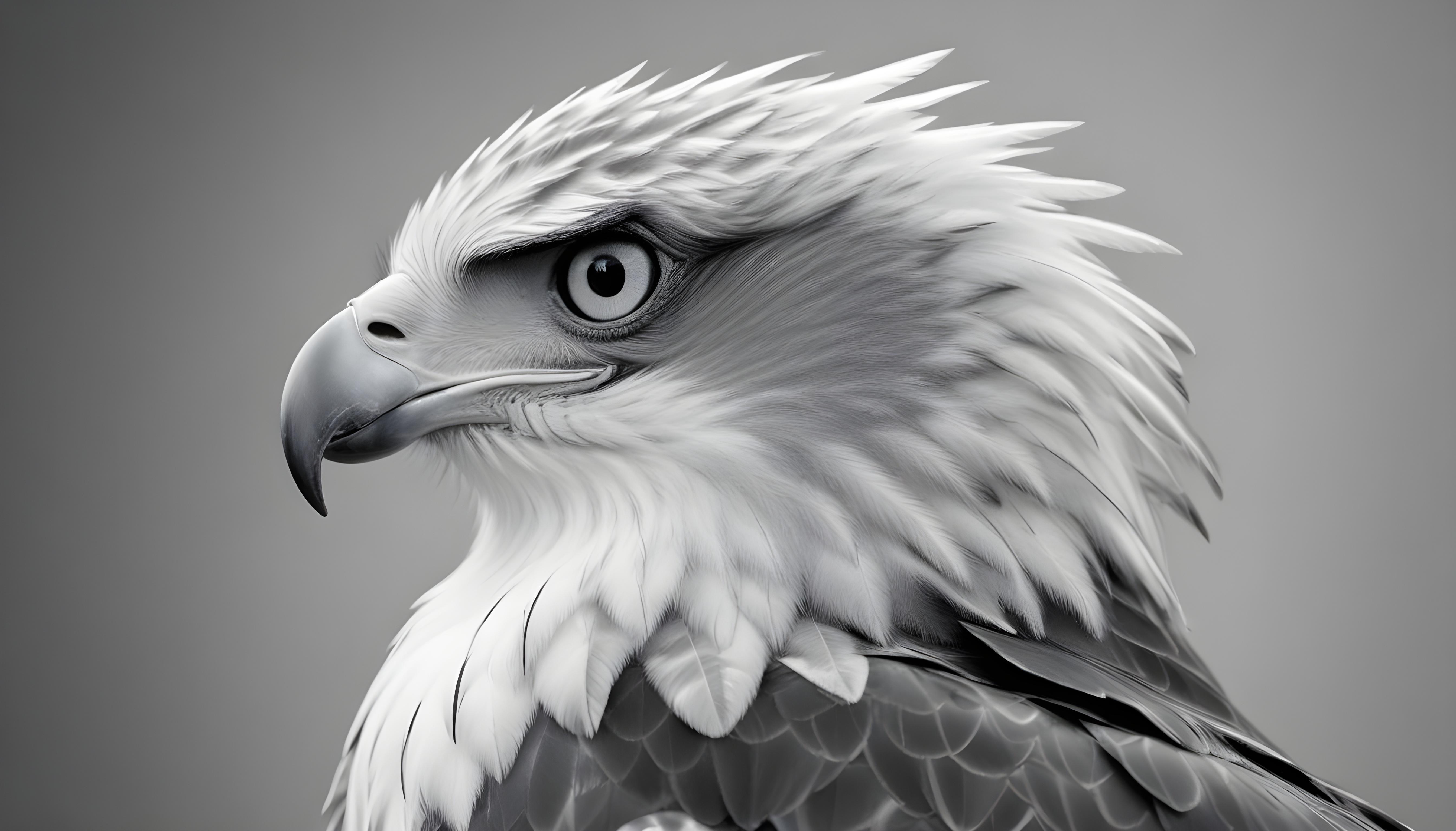 Majestic Eagle Bird of Prey Wildlife Portrait Isolated on Natural Background