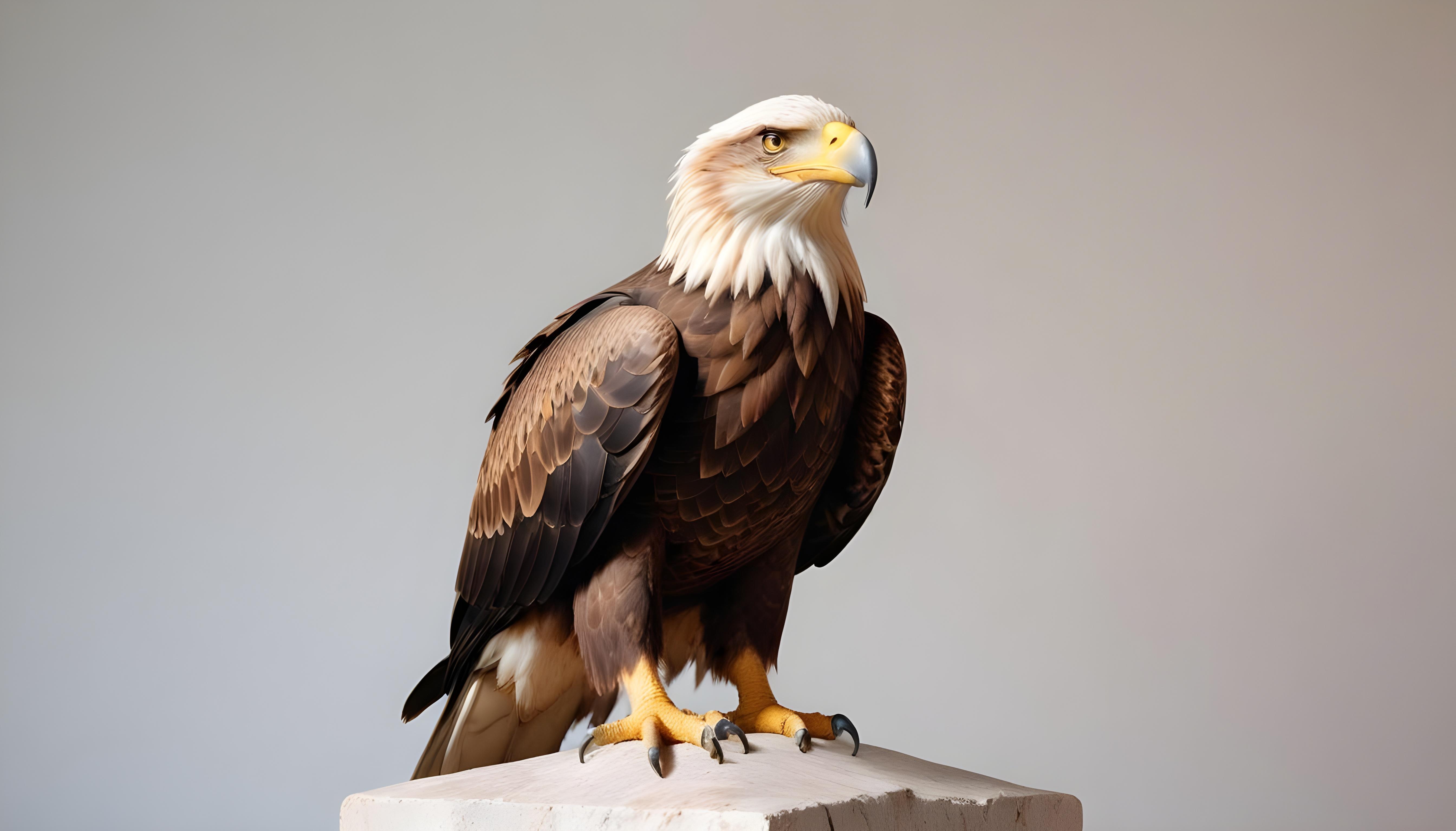 Majestic Eagle Bird of Prey Wildlife Portrait Isolated on Natural Background