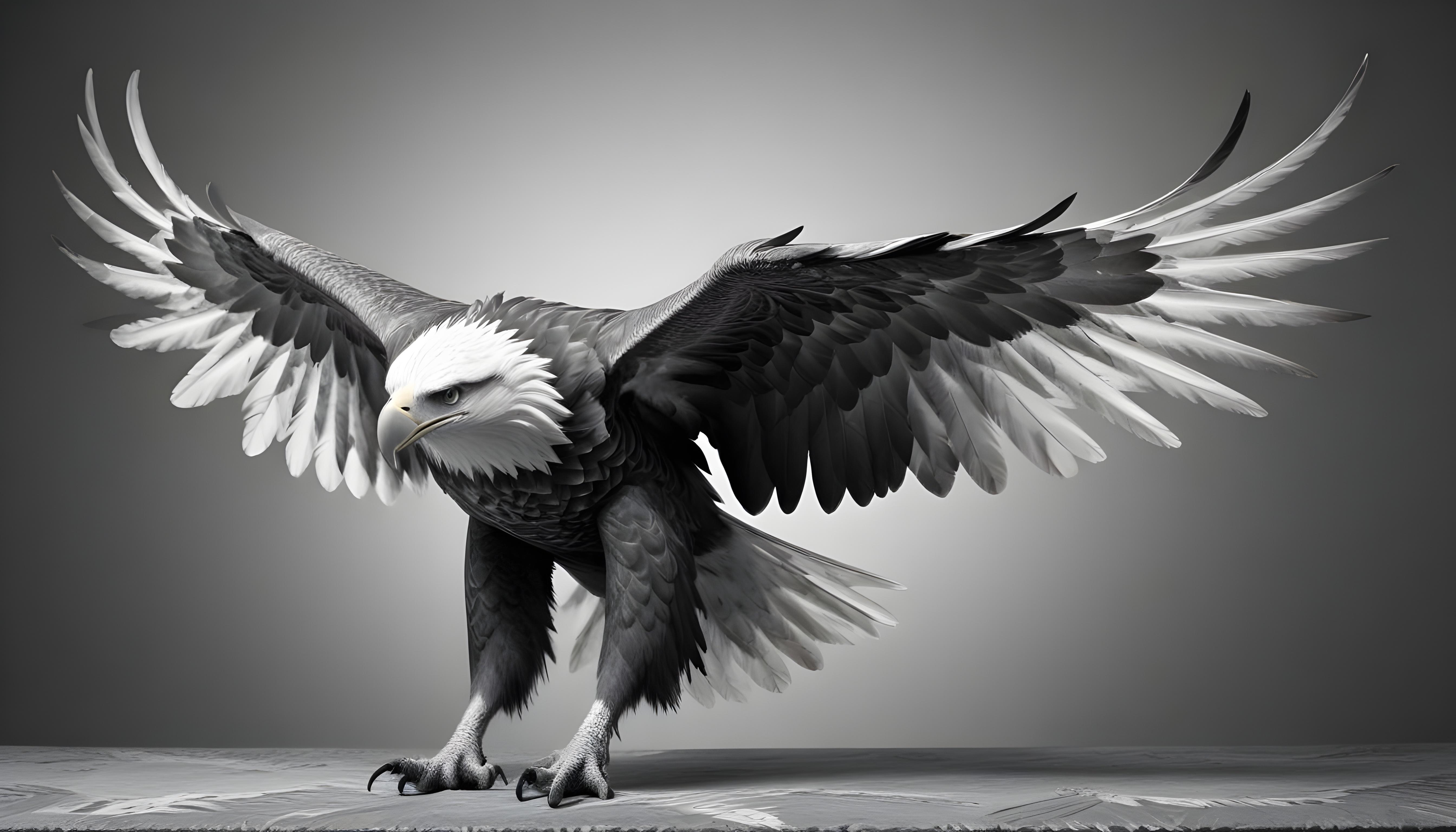 Majestic Eagle Bird of Prey Wildlife Portrait Isolated on Natural Background