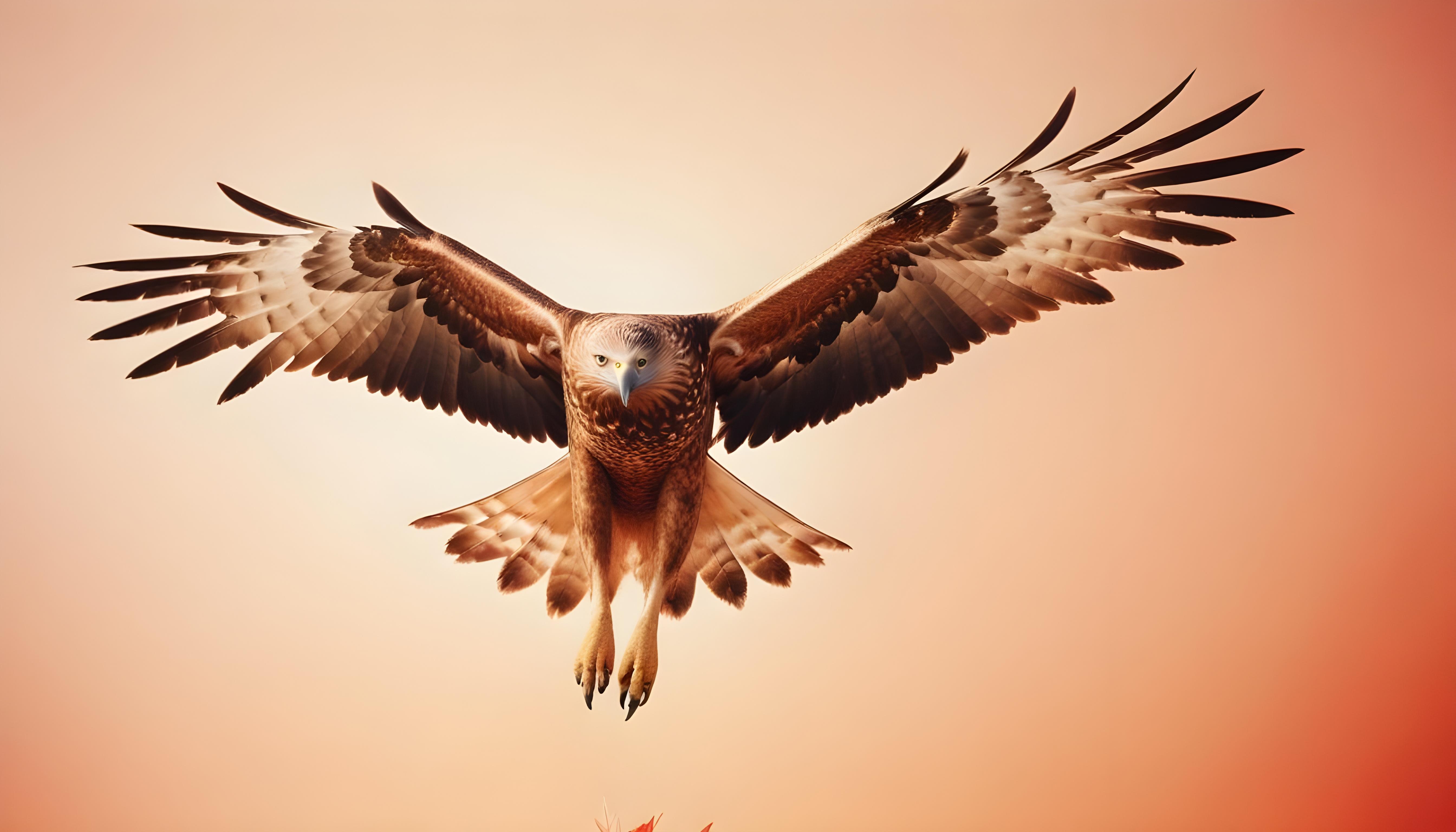 Majestic Eagle Bird of Prey Wildlife Portrait Isolated on Natural Background