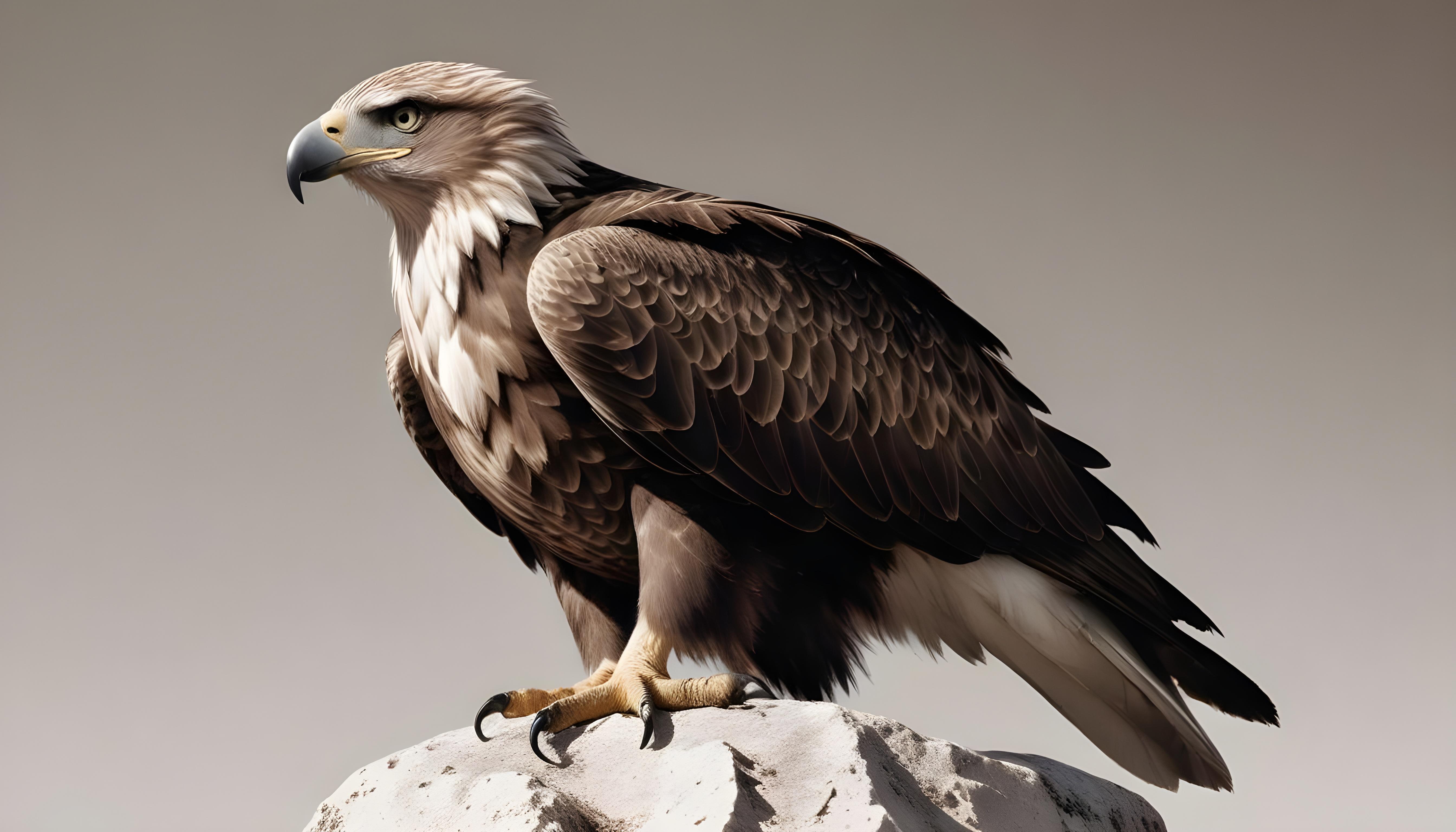 Majestic Eagle Bird of Prey Wildlife Portrait Isolated on Natural Background