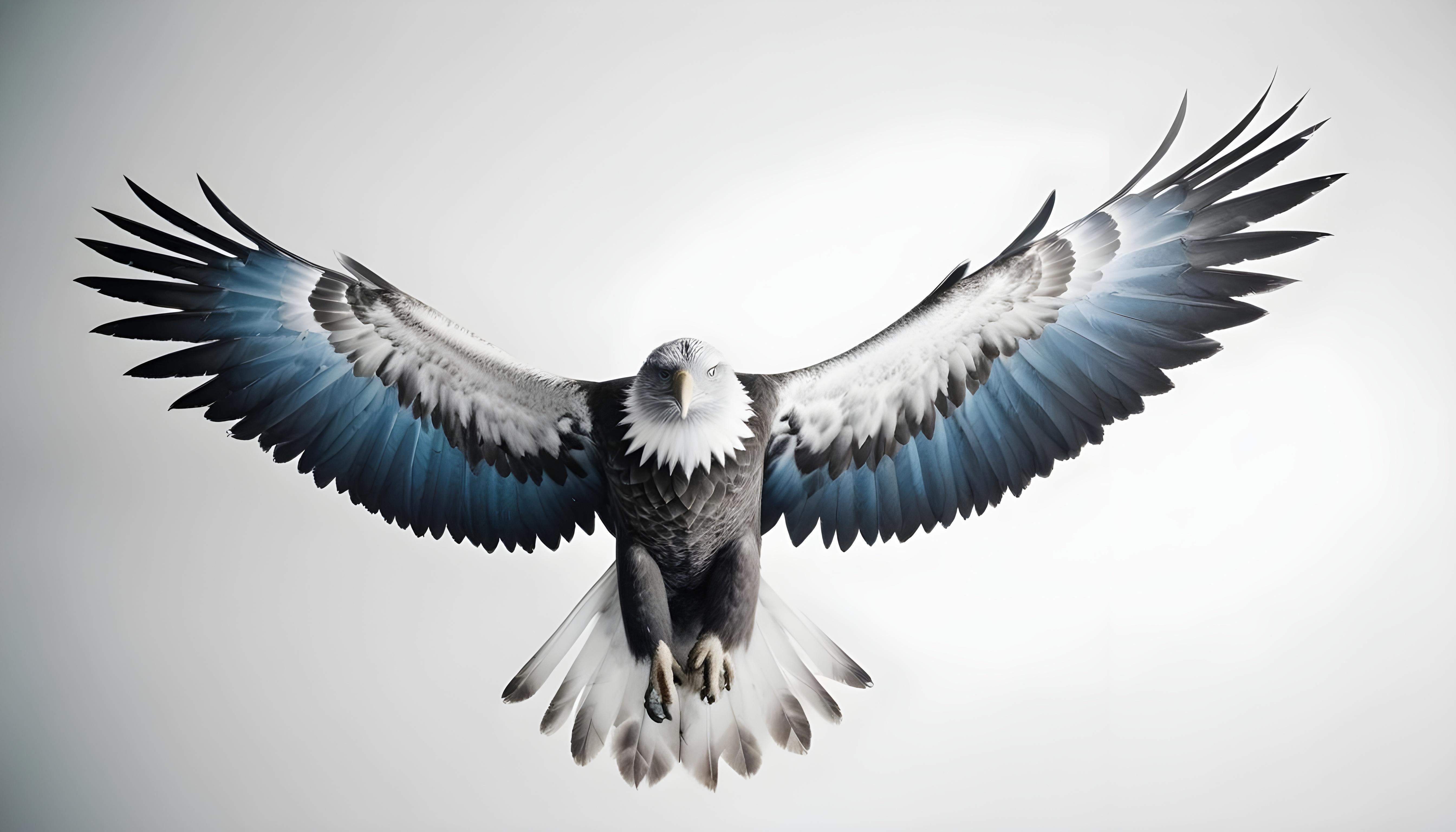 Majestic Eagle Bird of Prey Wildlife Portrait Isolated on Natural Background