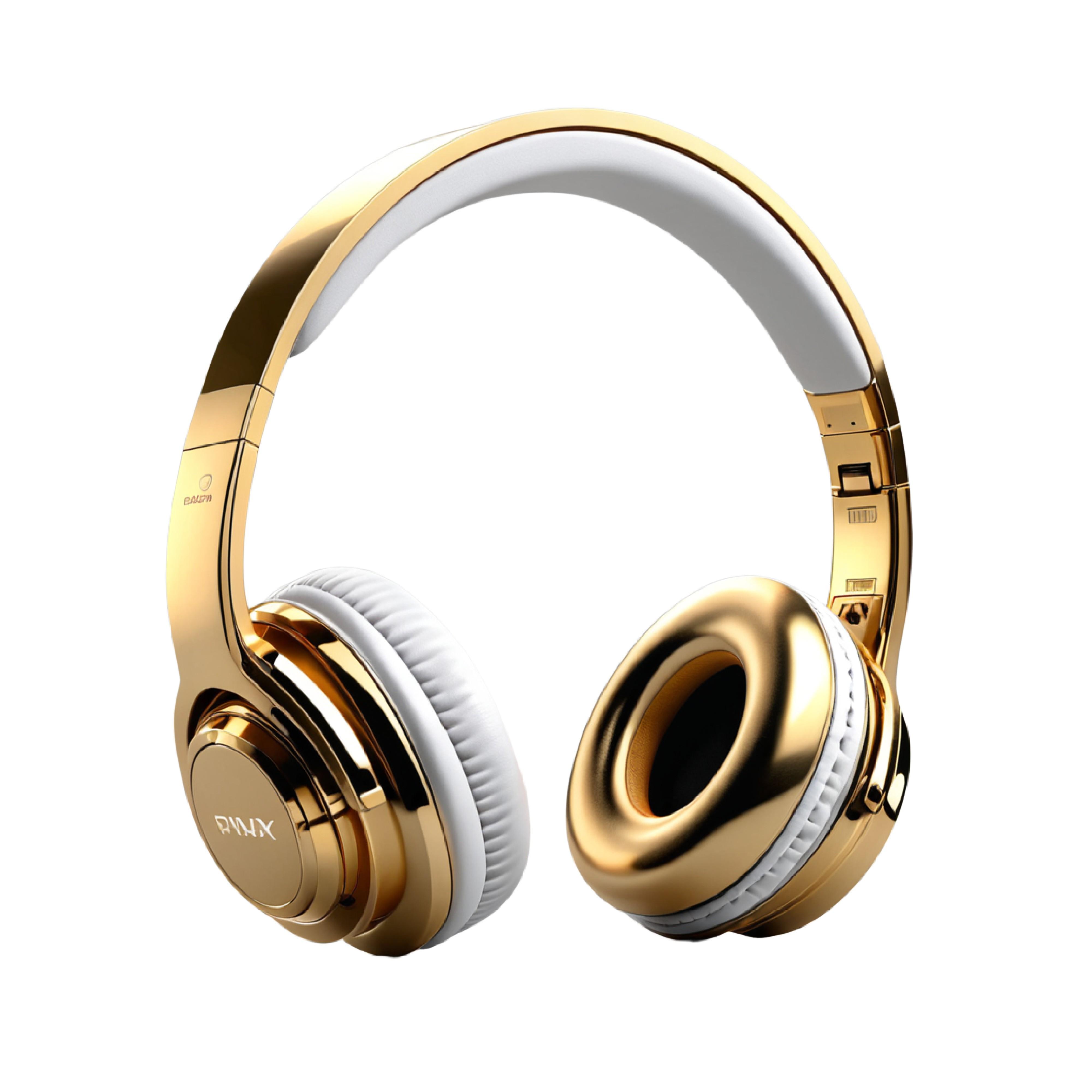 Modern Over Ear Headphones Isolated on White Background