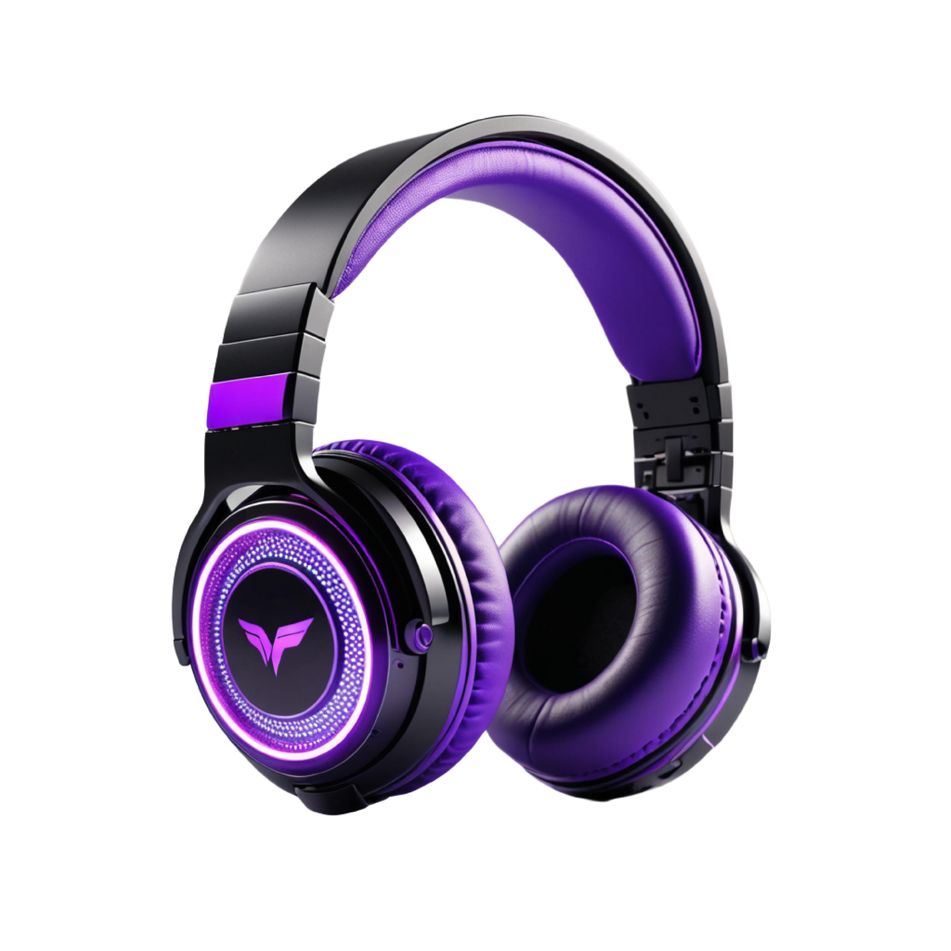 Modern Over Ear Headphones Isolated on White Background