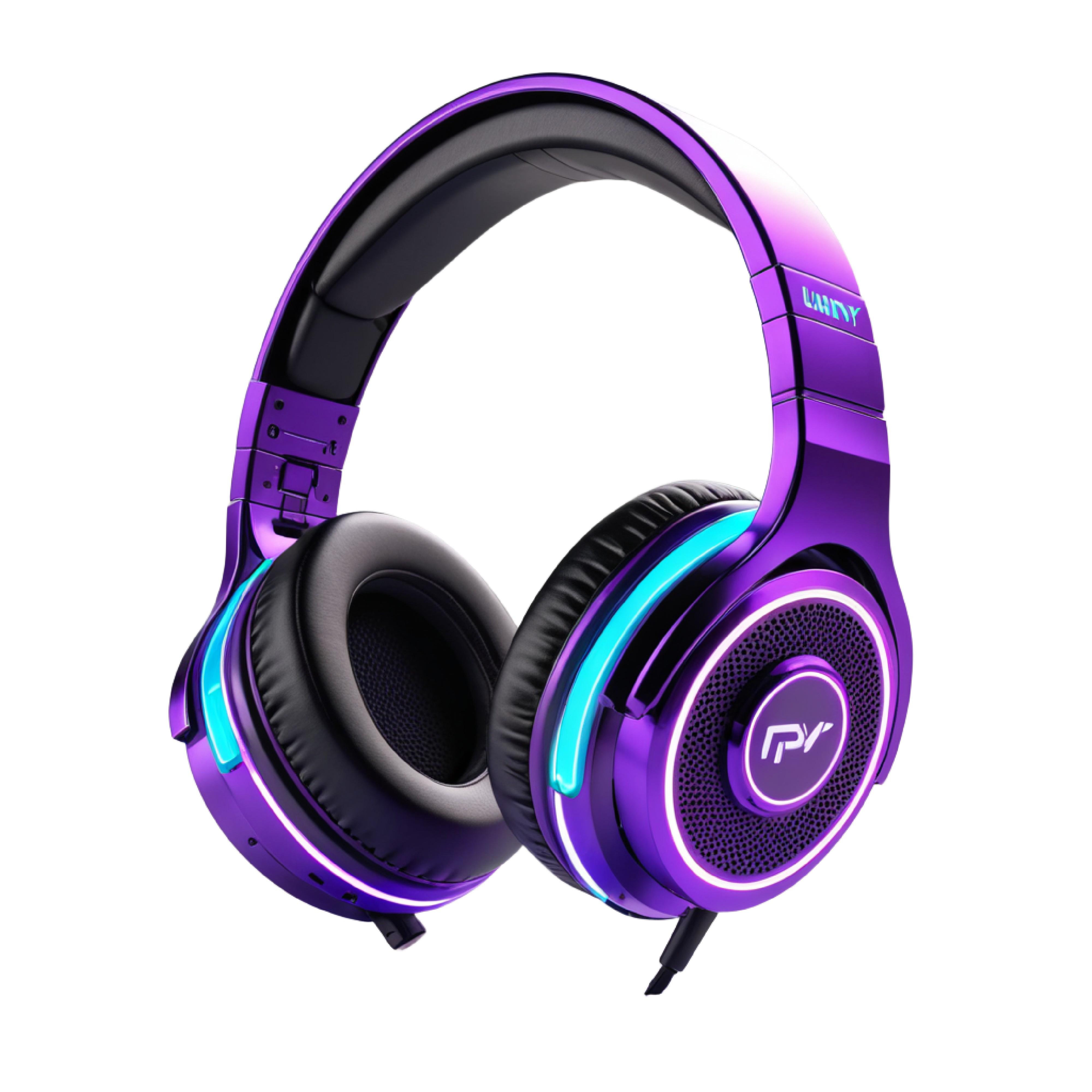 Modern Over Ear Headphones Isolated on White Background