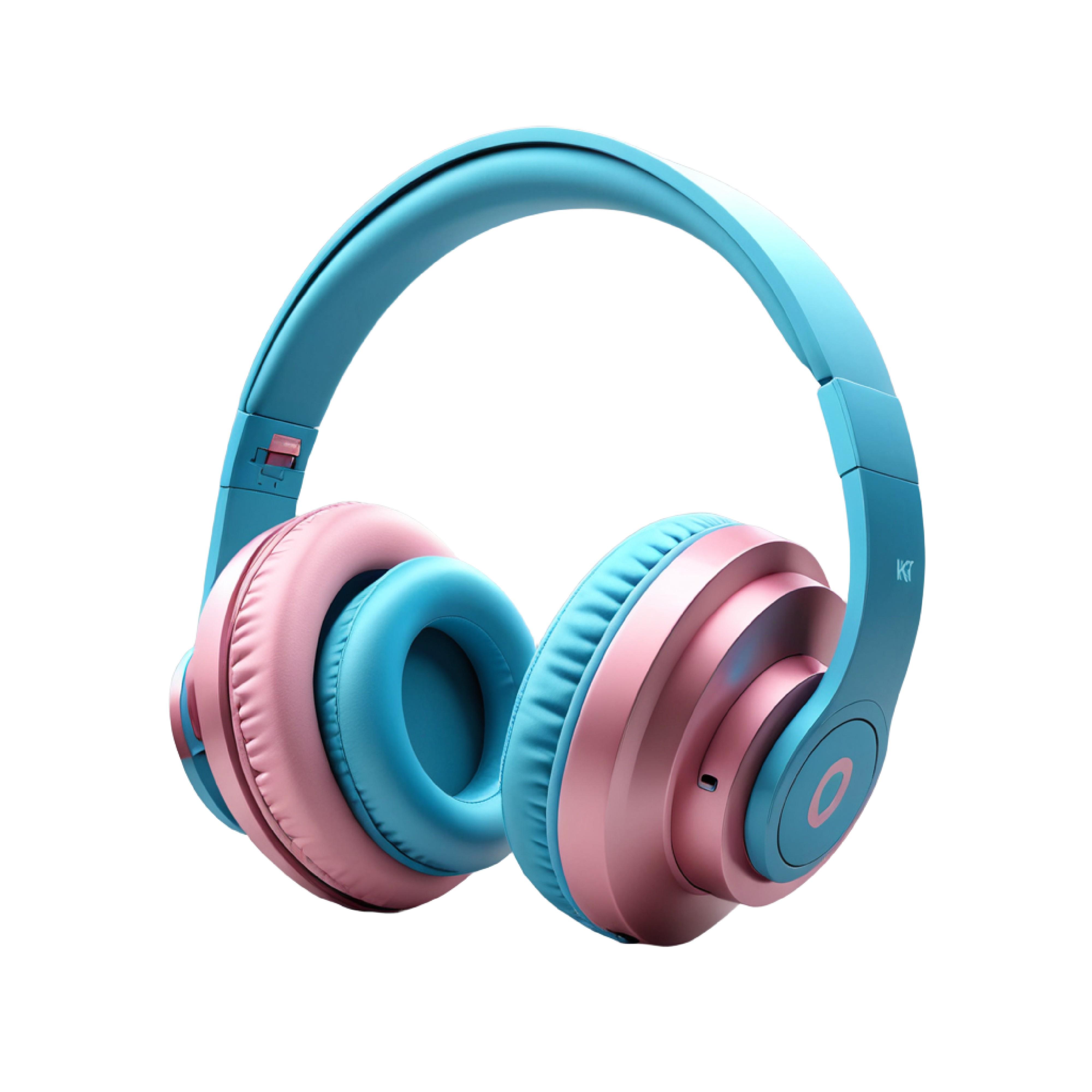 Modern Over Ear Headphones Isolated on White Background