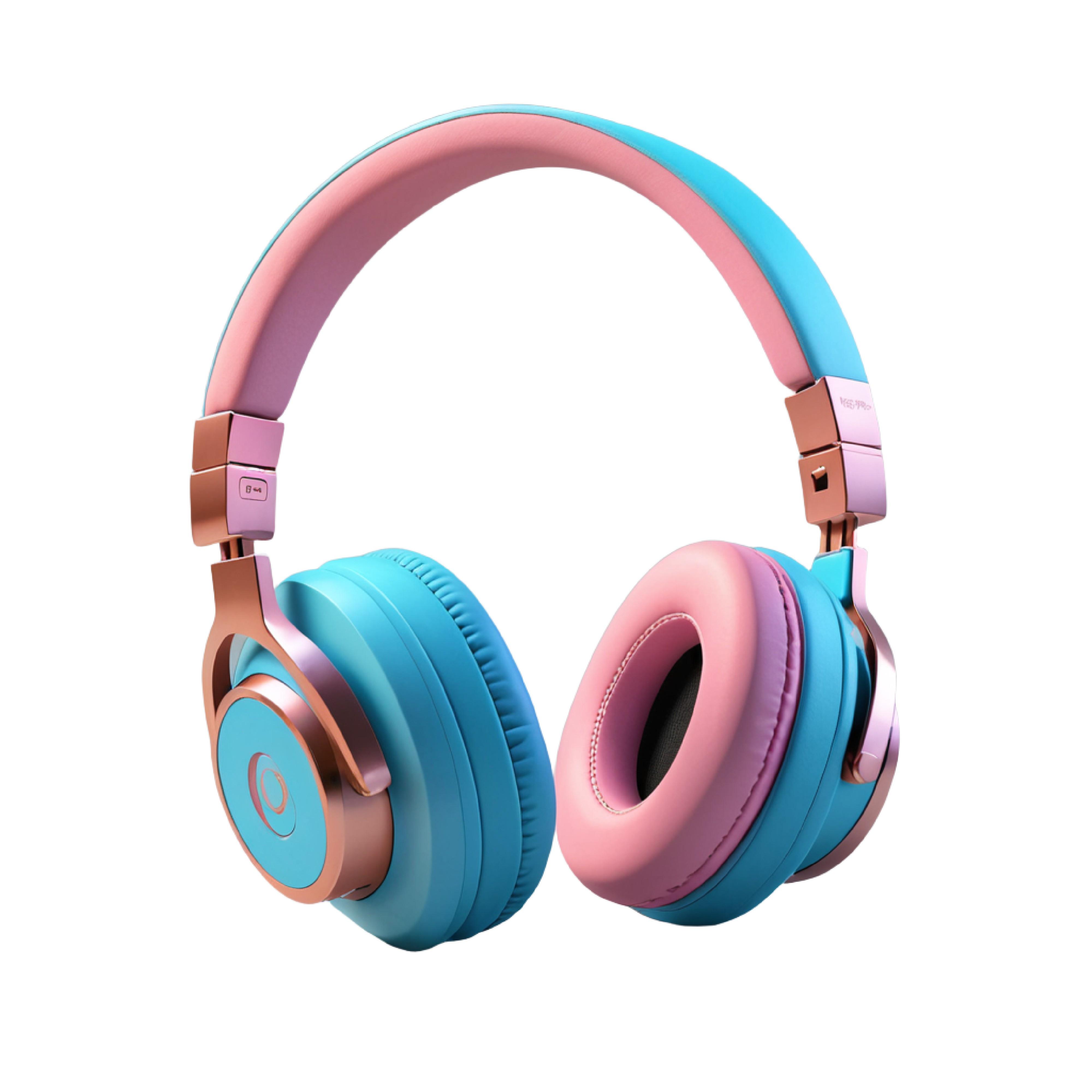 Modern Over Ear Headphones Isolated on White Background
