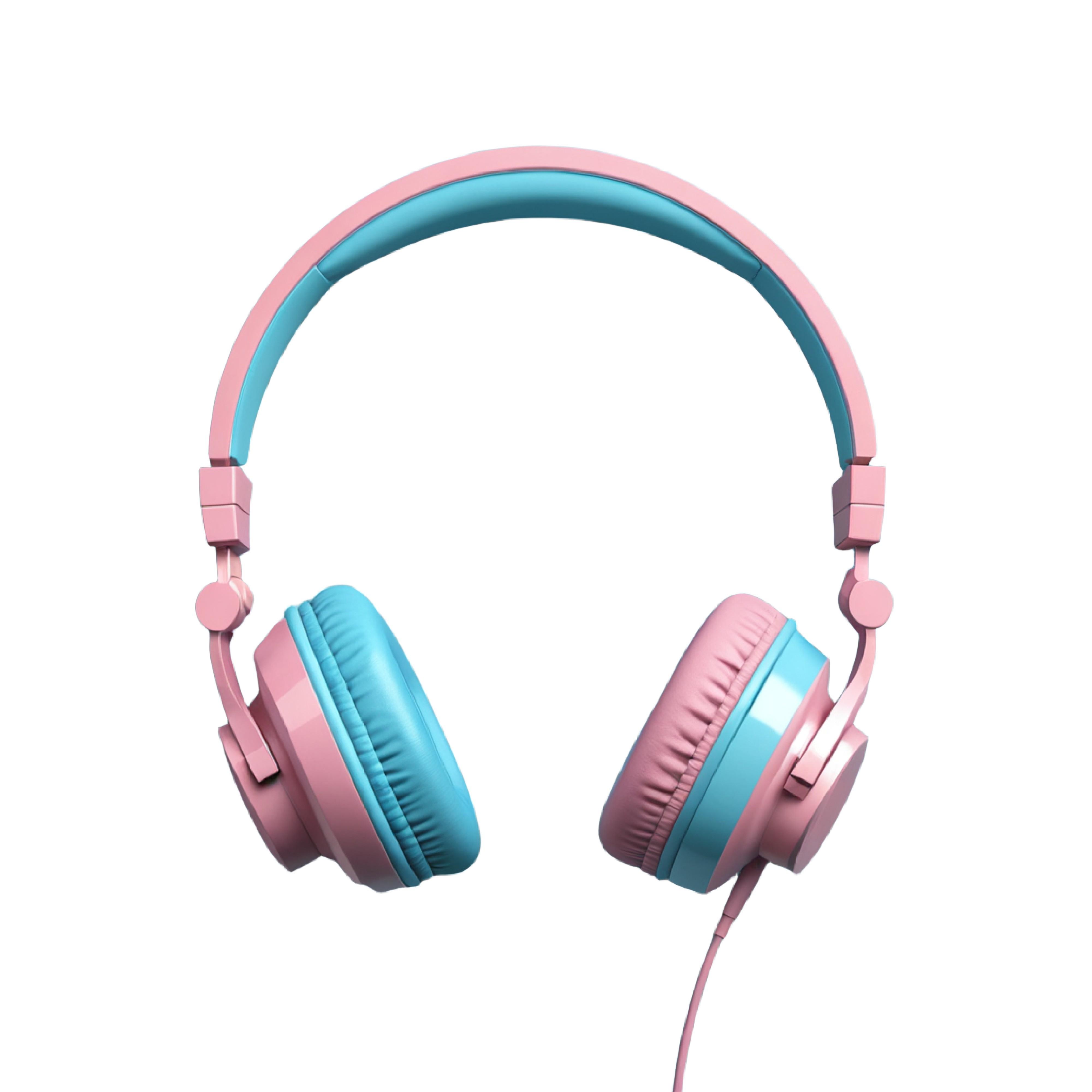 Modern Over Ear Headphones Isolated on White Background