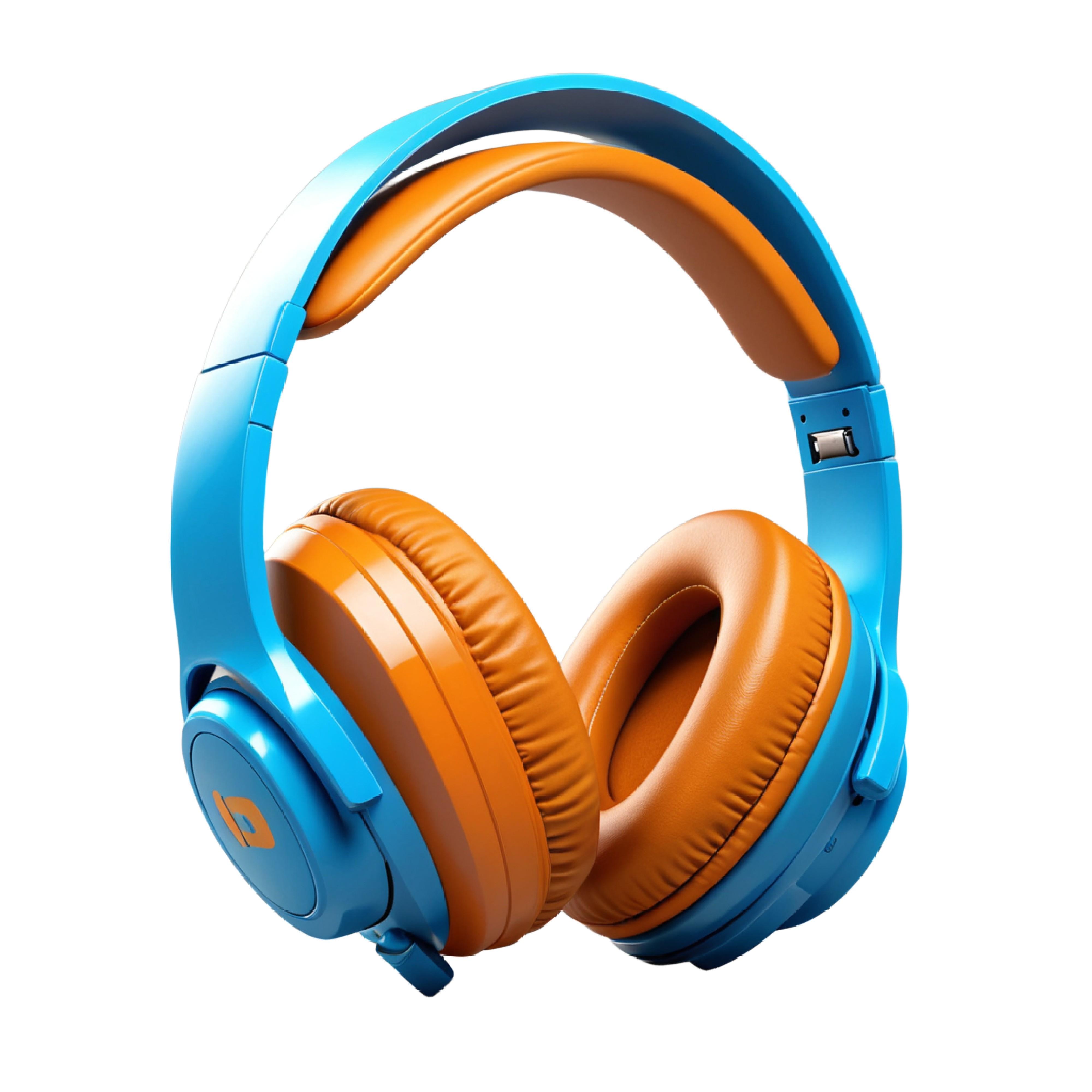 Modern Over Ear Headphones Isolated on White Background