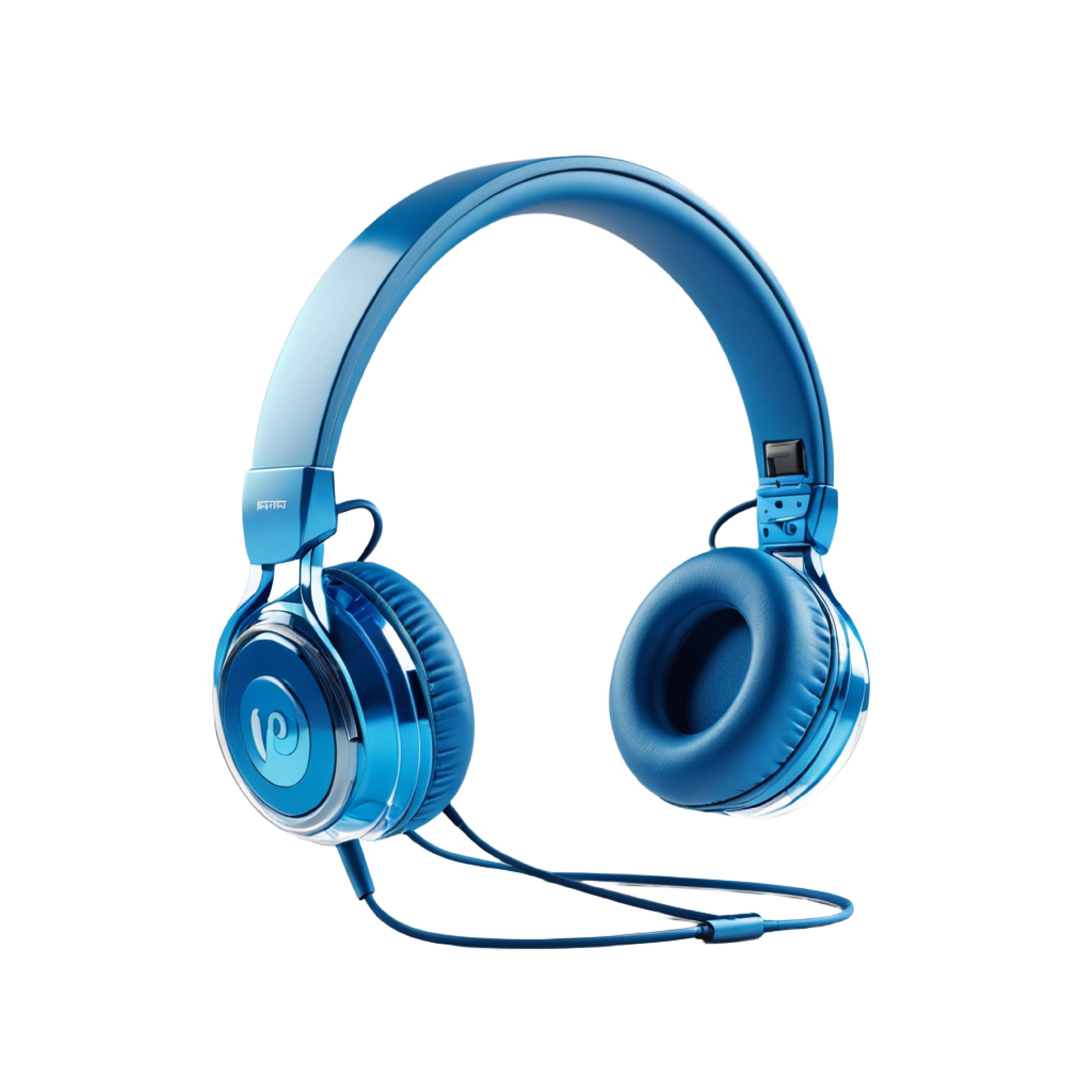 Modern Over Ear Headphones Isolated on White Background