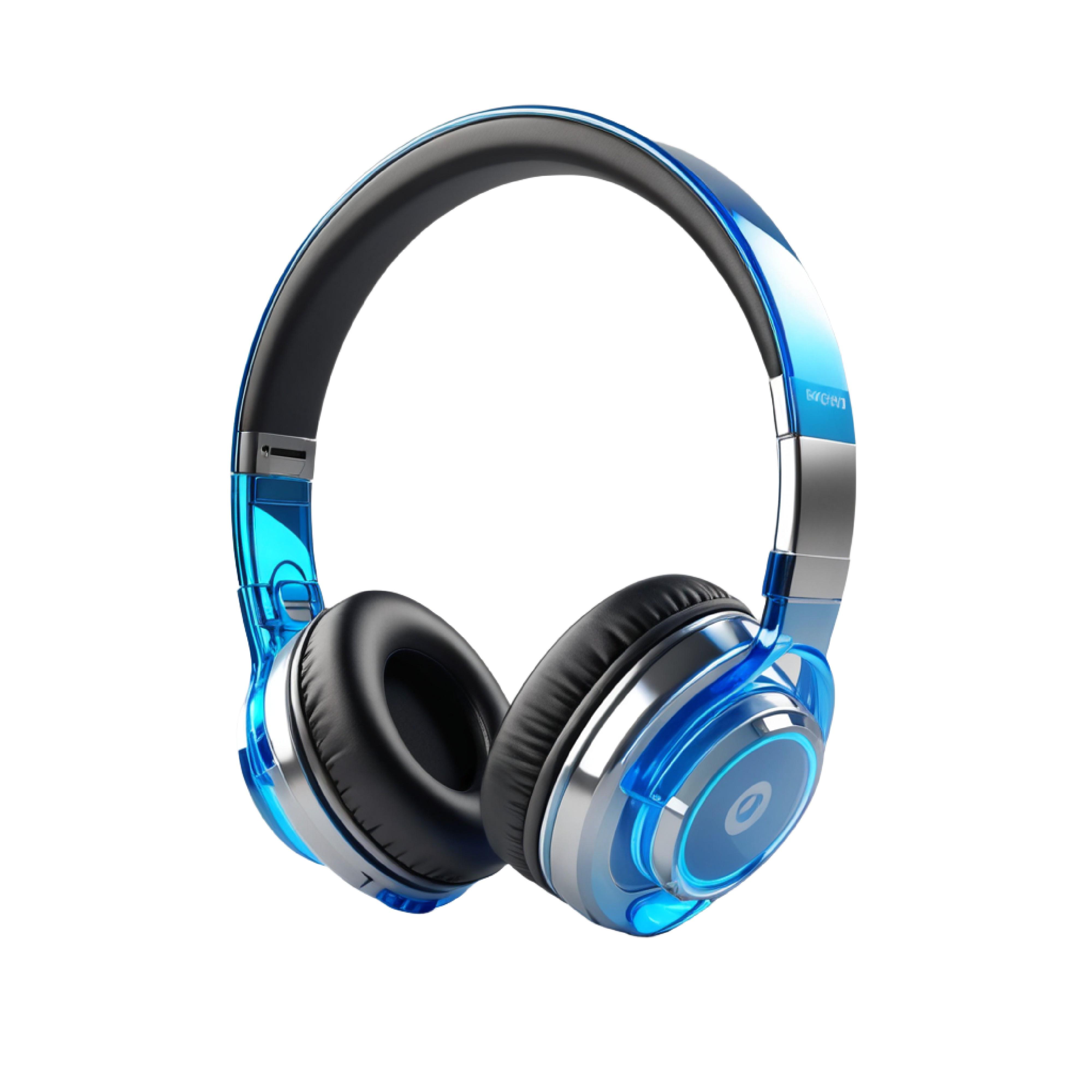 Modern Over Ear Headphones Isolated on White Background