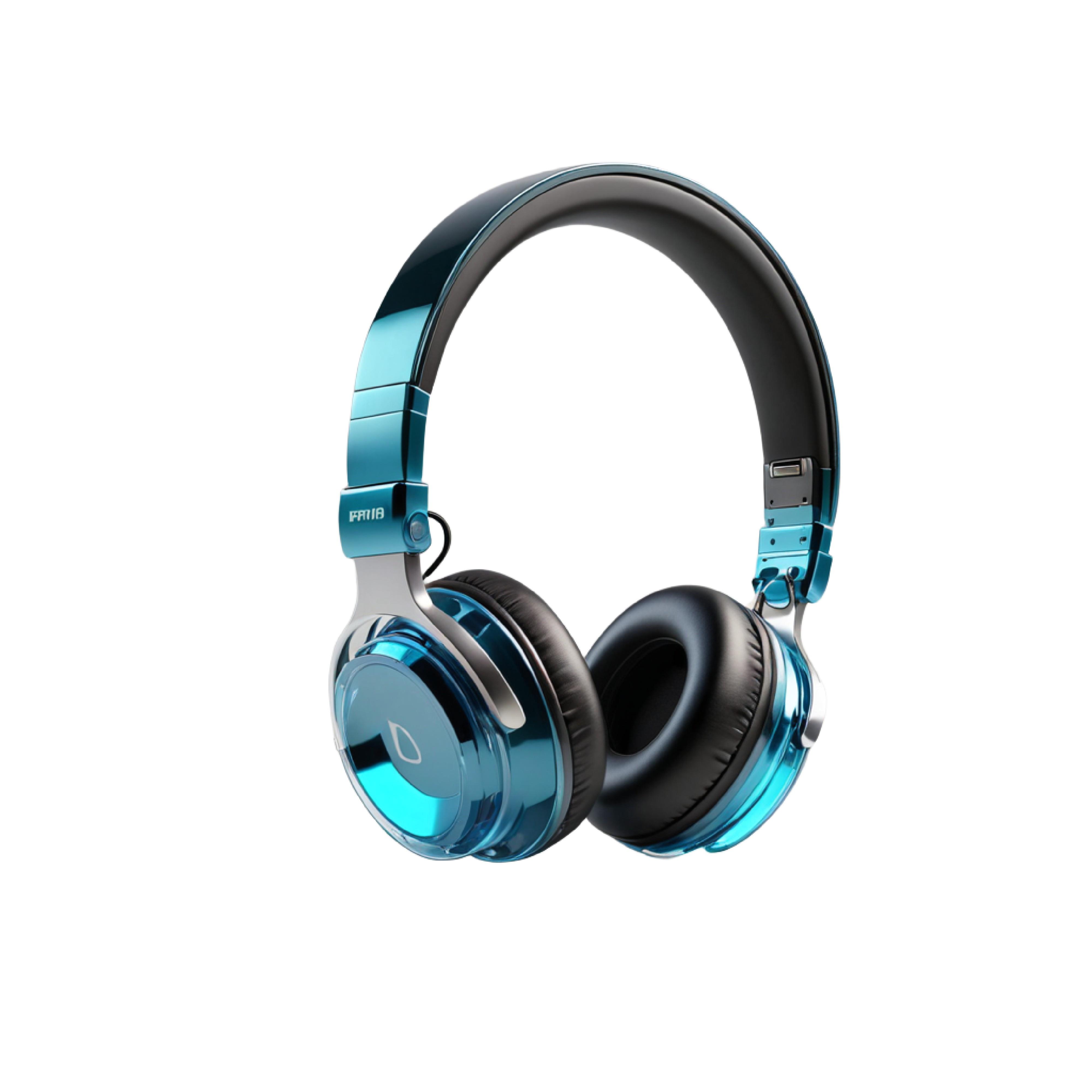 Modern Over Ear Headphones Isolated on White Background