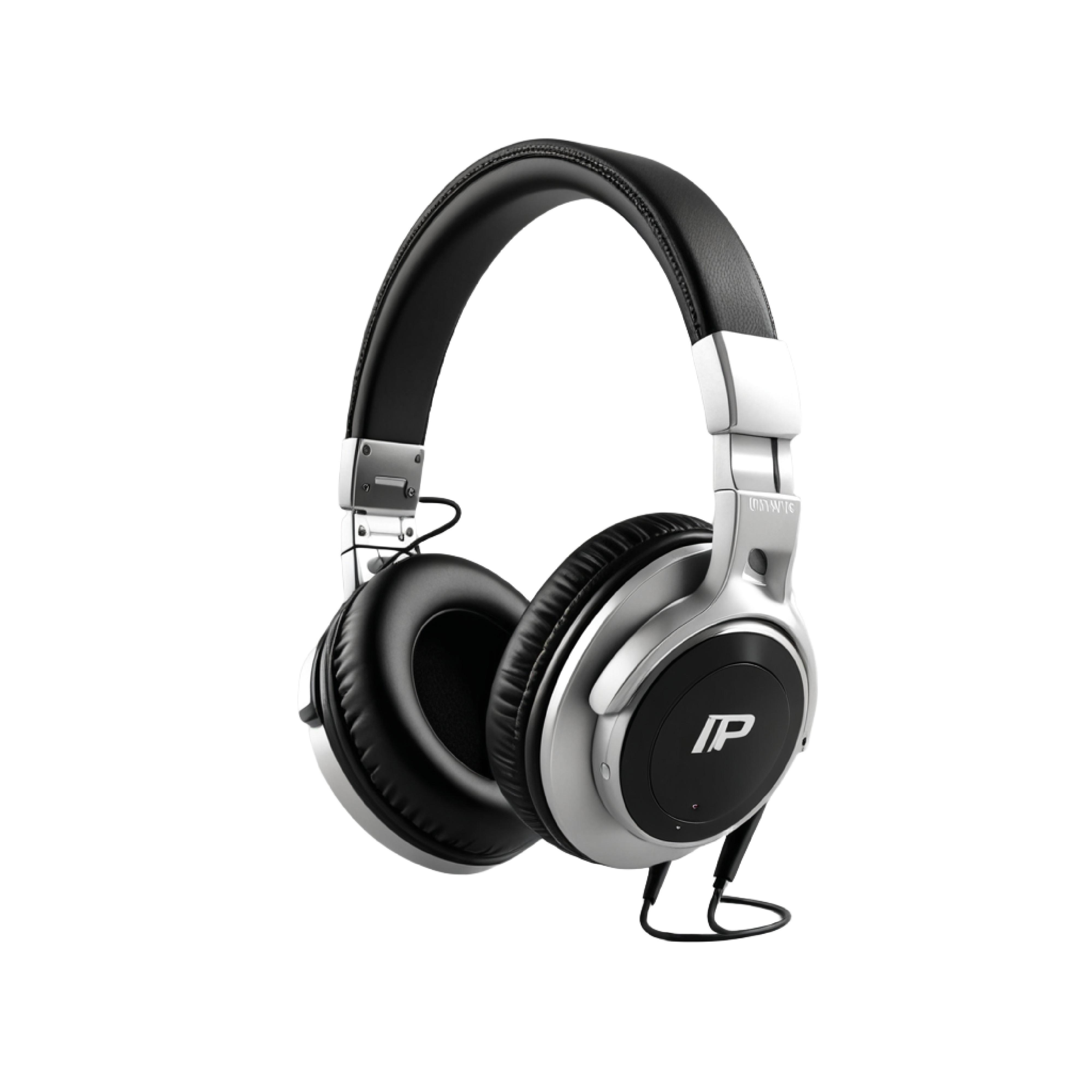 Modern Over Ear Headphones Isolated on White Background