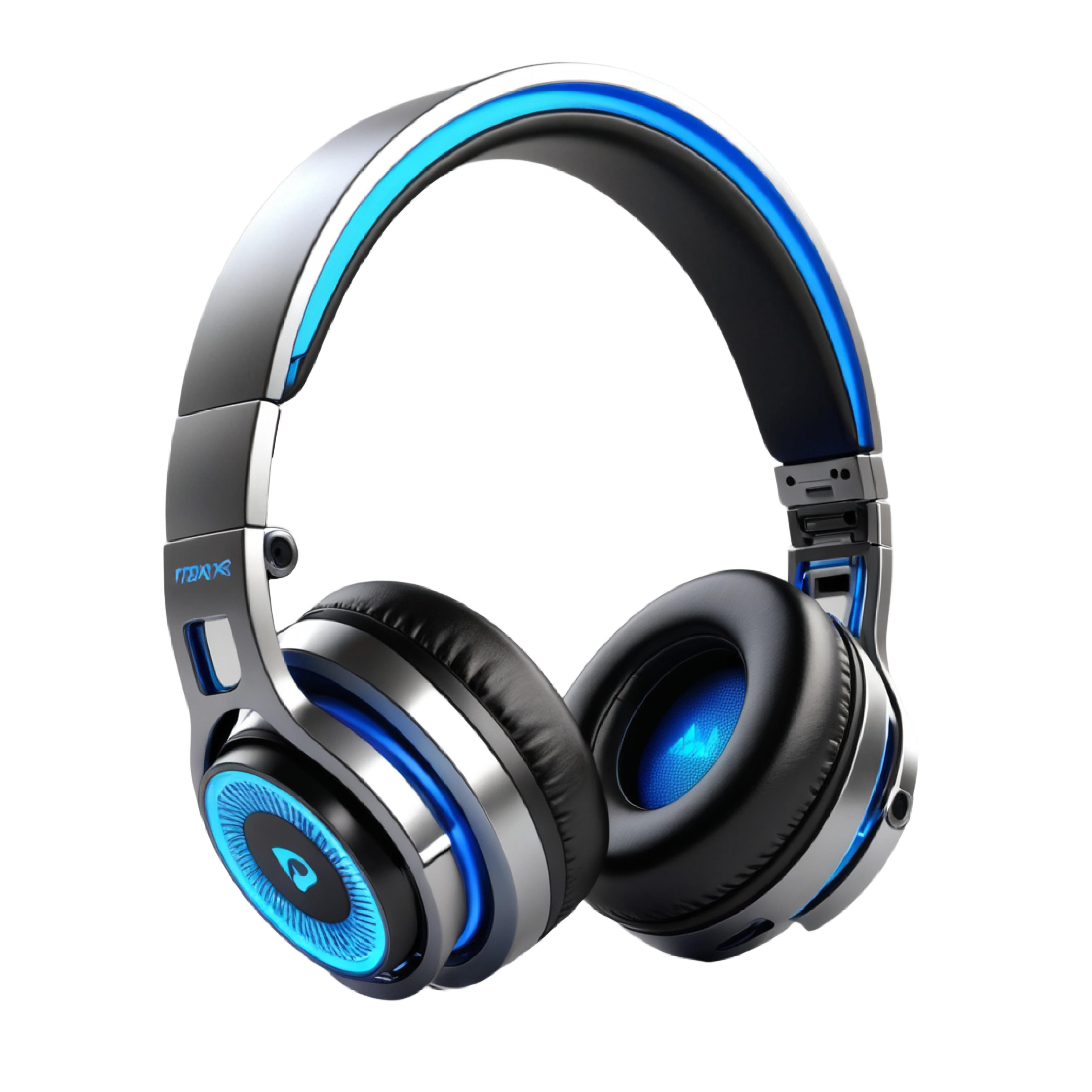 Modern Over Ear Headphones Isolated on White Background