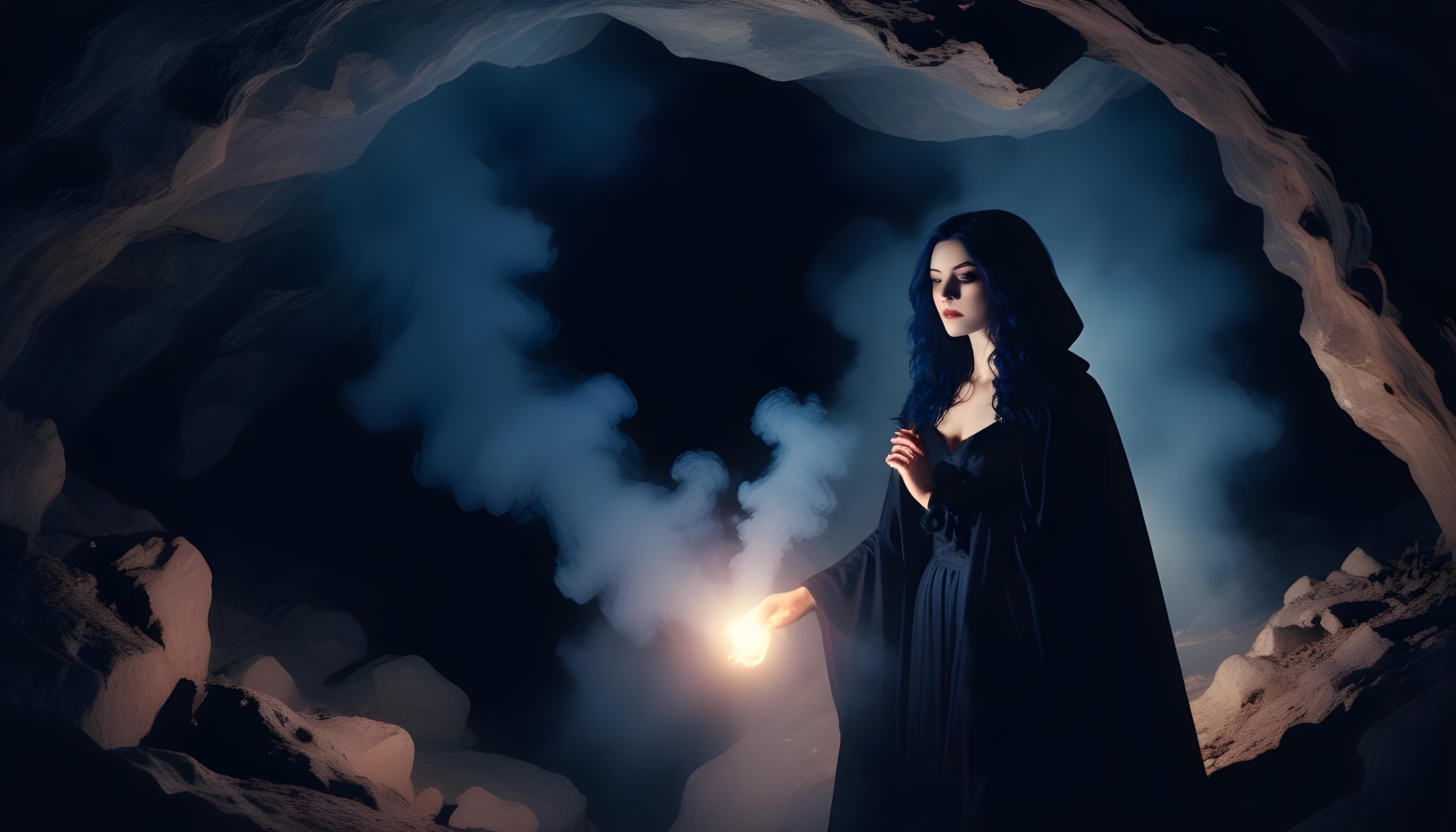 Mystical Vampire Queen Holding Red Rose in Dark Fantasy Gothic Setting