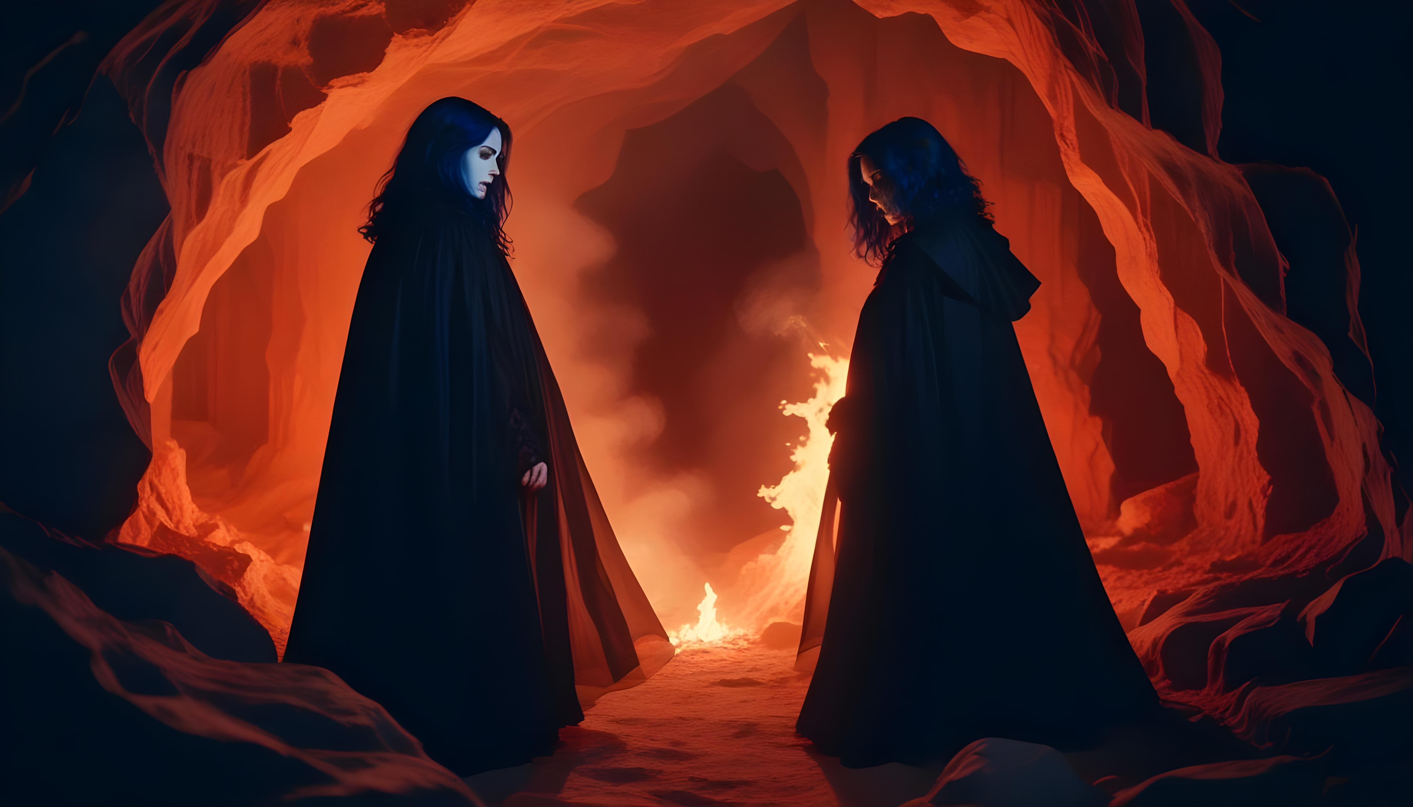 Mystical Vampire Queen Holding Red Rose in Dark Fantasy Gothic Setting