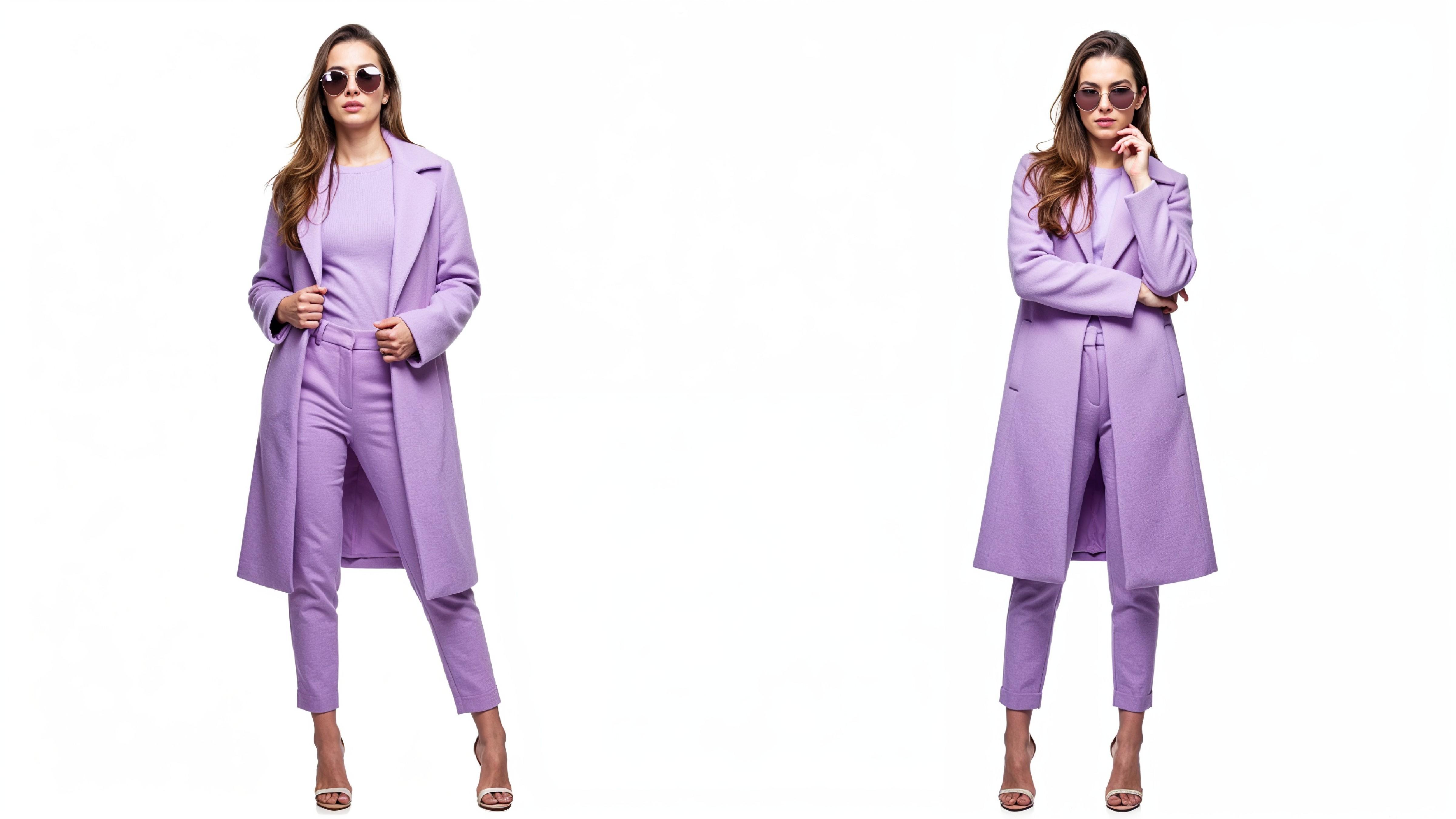 Stylish Young Woman Wearing Elegant Coat and Modern Fashion Outfit