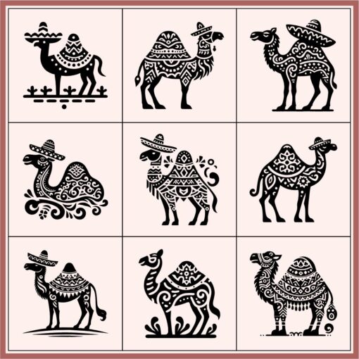 Camel Logo in the Mexican Style – SVG & CDR 60+ File