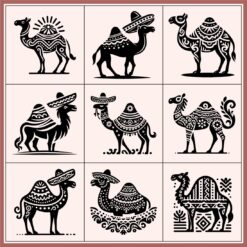 Camel Logo in the Mexican Style – SVG & CDR 60+ File