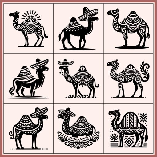 Camel Logo in the Mexican Style – SVG & CDR 60+ File