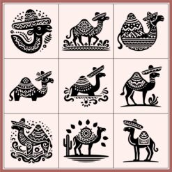 Camel Logo in the Mexican Style – SVG & CDR 60+ File