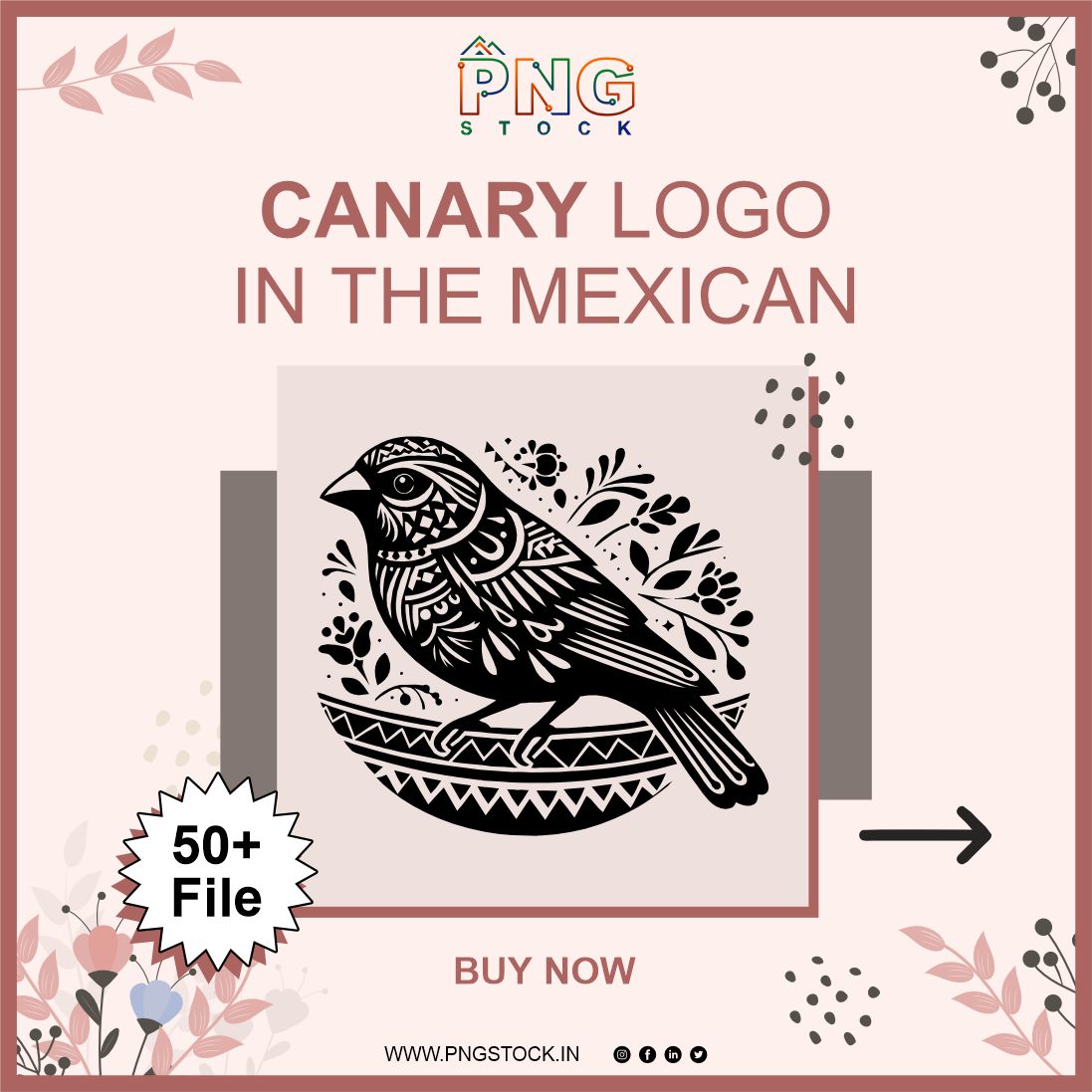 Canari Logo in the Mexican Style – SVG & CDR 50+ File