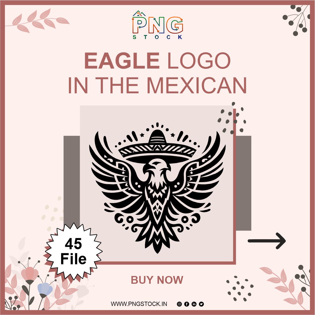 Eagle Logo in the Mexican Style – SVG & CDR 45 File