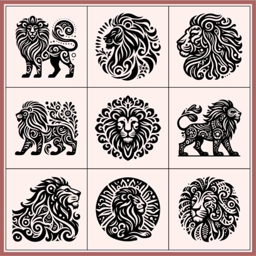 LION Logo in the Mexican Style – SVG & CDR 35 File