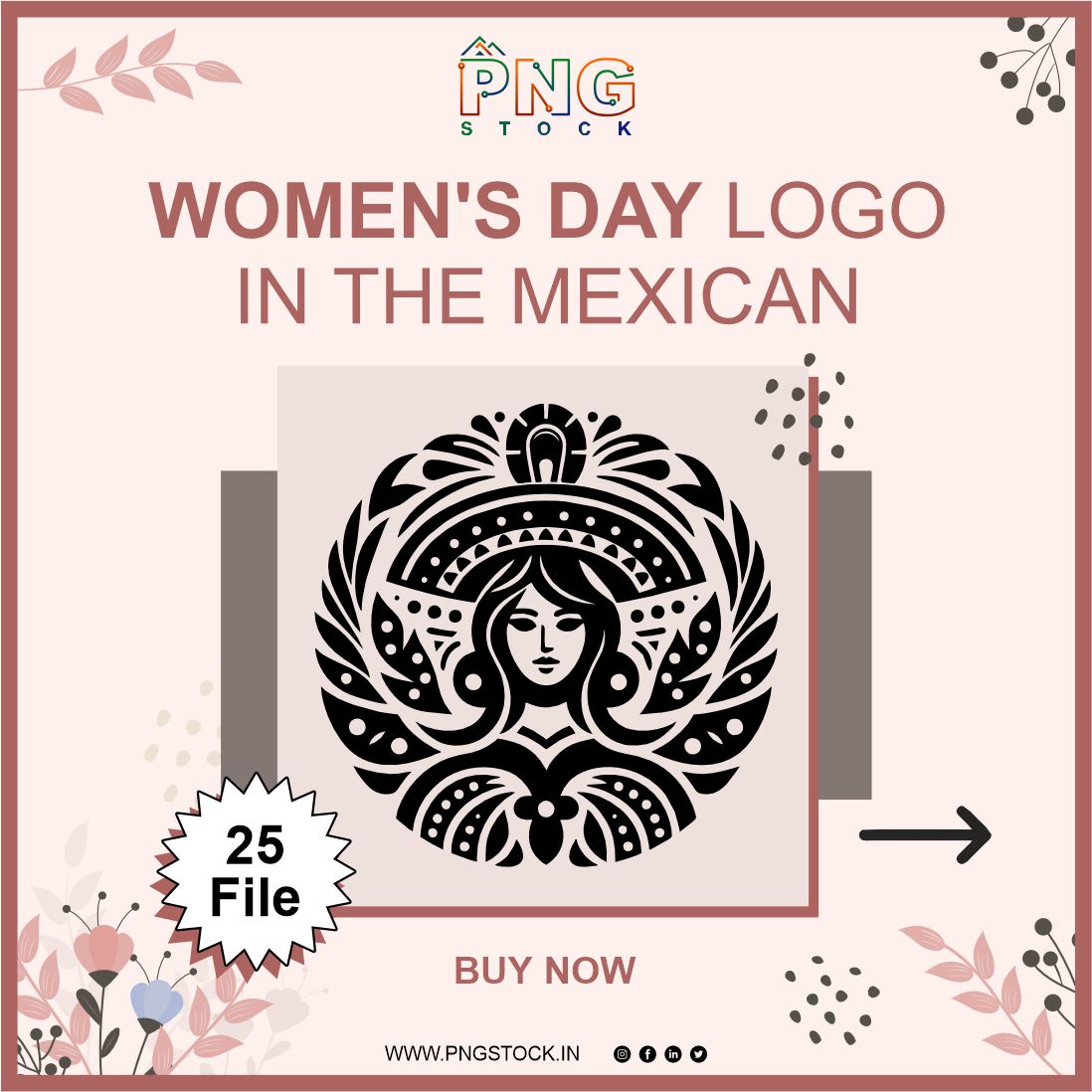 Women's Day Logo in the Mexican Style – SVG & CDR 25 File
